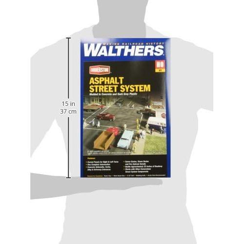 Kit de calles de asfalto Walthers Cornerstone Escala HO