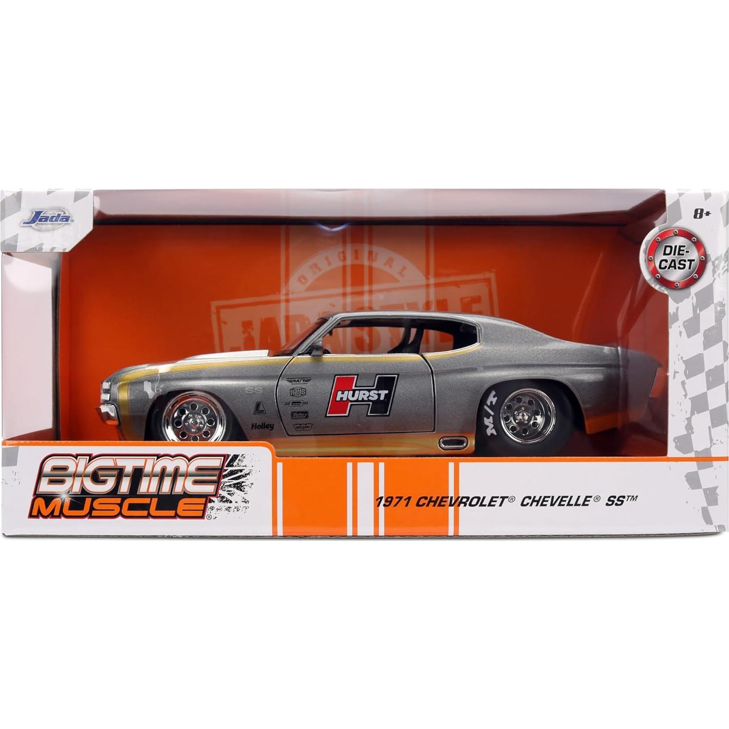 Coche Die-cast Jada Toys 1971 Chevy Chevelle 1:24 Gris