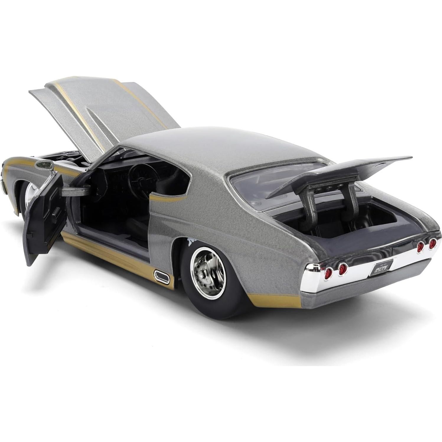 Coche Die-cast Jada Toys 1971 Chevy Chevelle 1:24 Gris