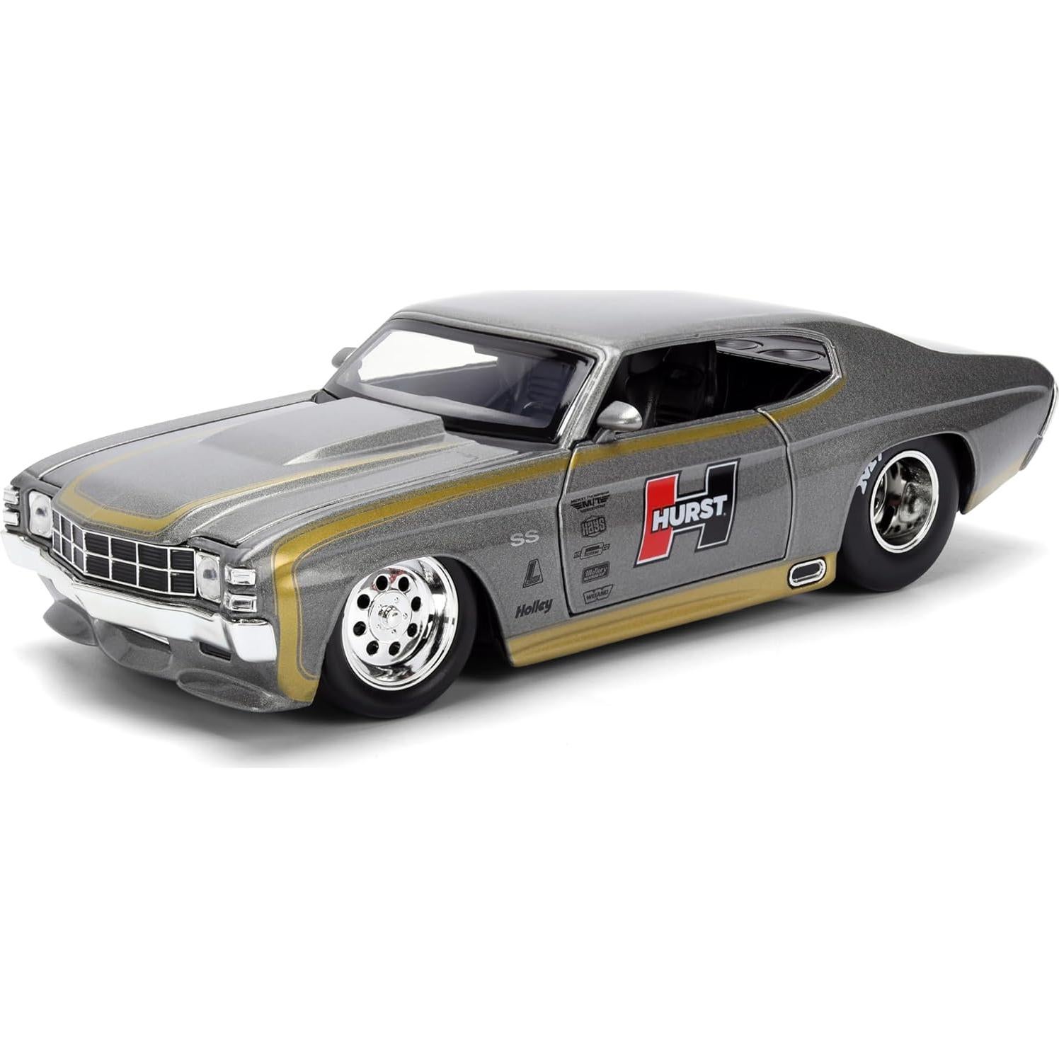 Coche Die-cast Jada Toys 1971 Chevy Chevelle 1:24 Gris