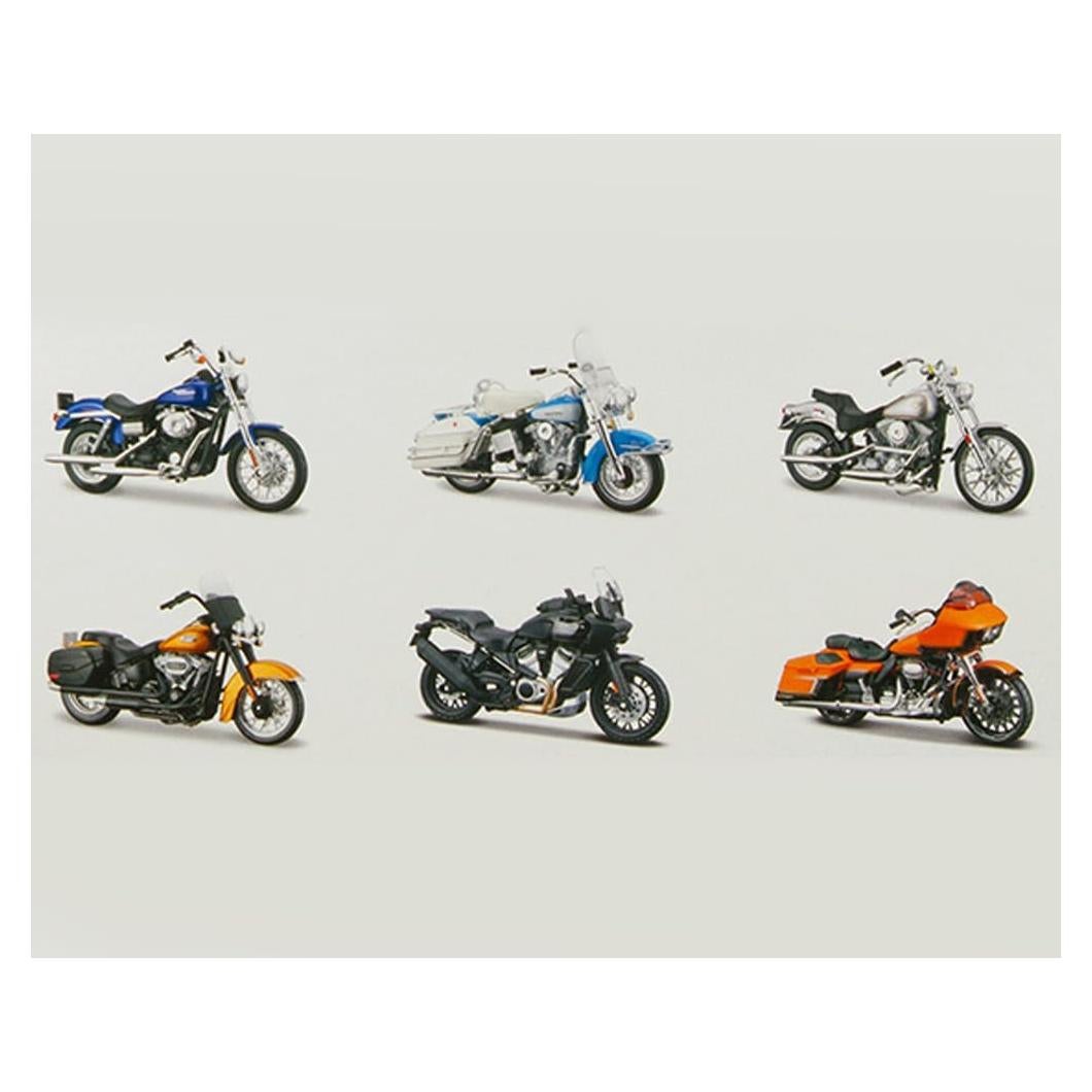 Conjunto 6 Motocicletas Harley Maisto 1:18 Serie 44