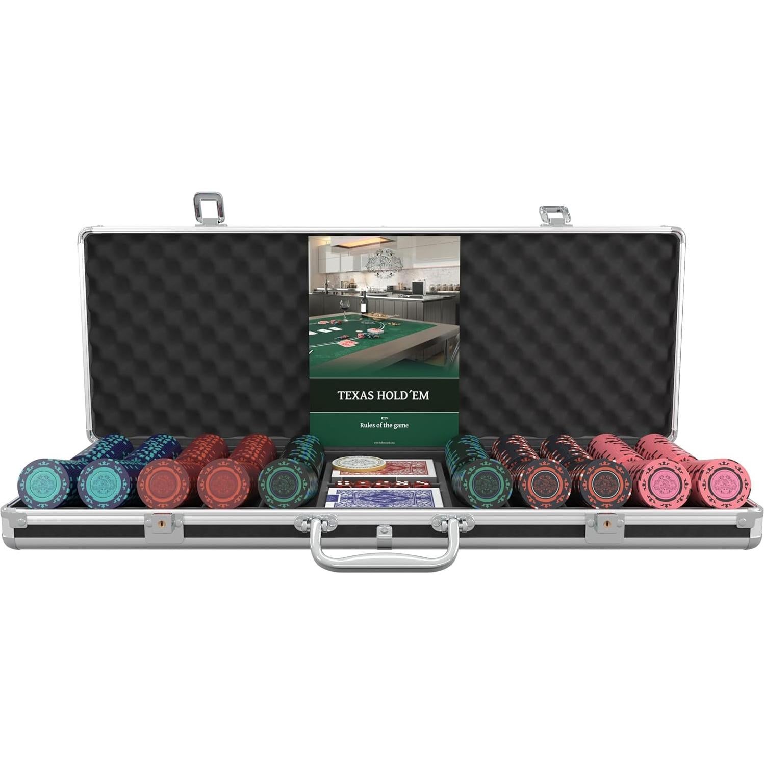 Juego de Póker Profesional Corrado - 500 Fichas y Accesorios