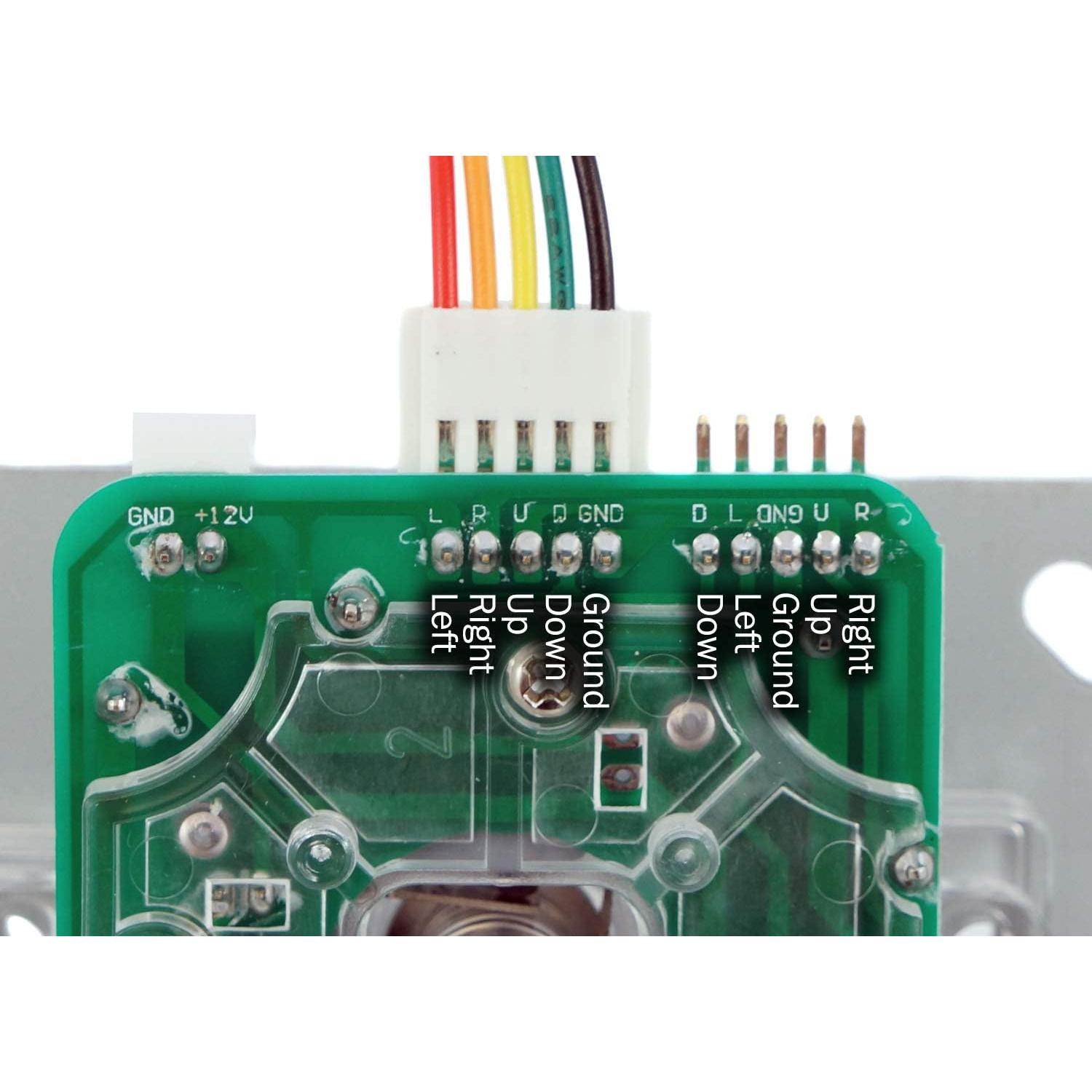 Joystick LED Genérico 2-4-8 vías con bola rosa iluminada