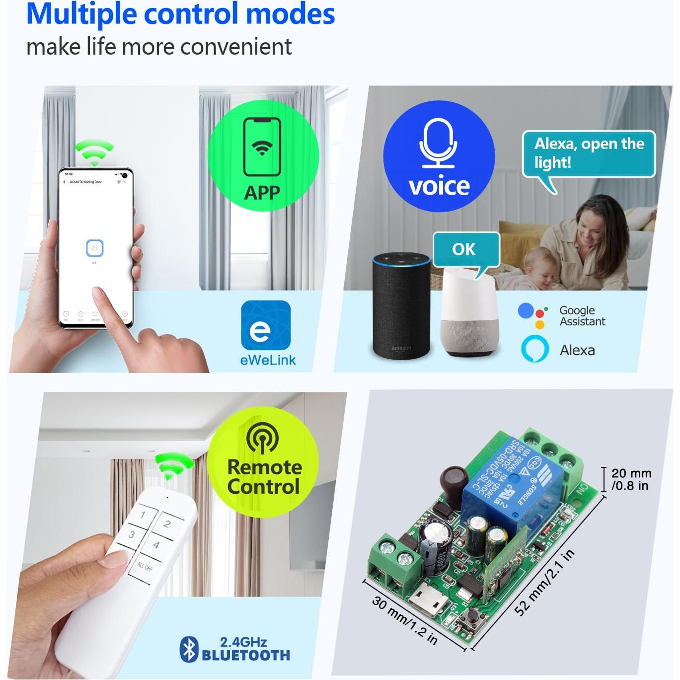 Interruptor Inteligente WiFi DieseRC EW748 4x1 Control APP