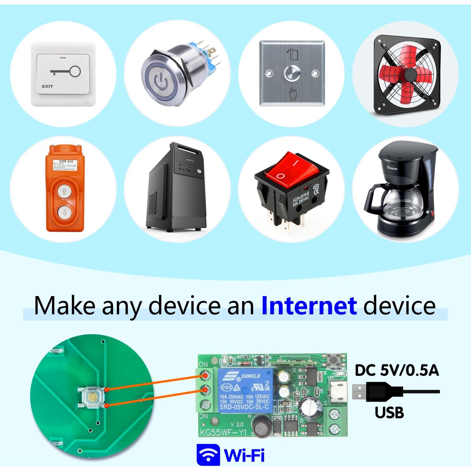 Interruptor Inteligente WiFi DieseRC EW748 4x1 Control APP