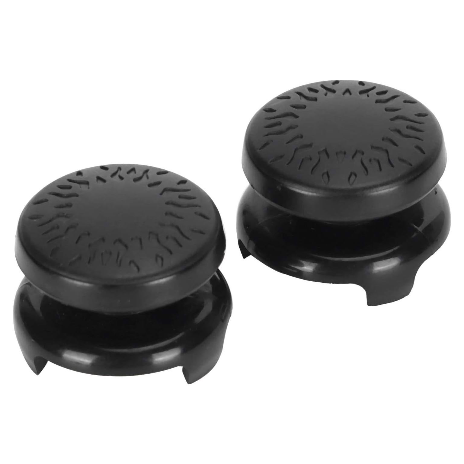 for Controller Grip, for Thumbsticks Grips, 2PCS Thumbstick Soft Silicone Cover Grip Stick Joystick Controller Gamepad Key Cap for (Black)