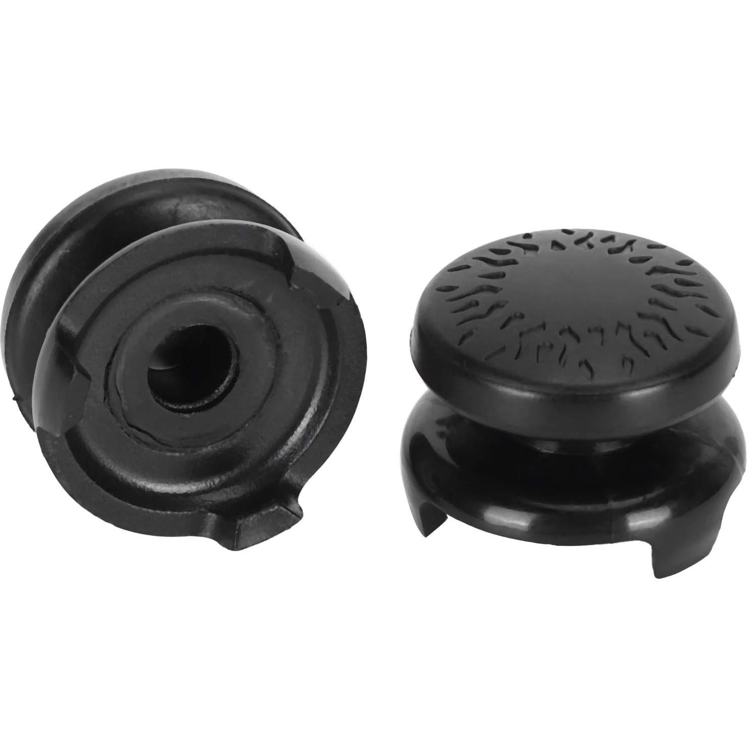 for Controller Grip, for Thumbsticks Grips, 2PCS Thumbstick Soft Silicone Cover Grip Stick Joystick Controller Gamepad Key Cap for (Black)