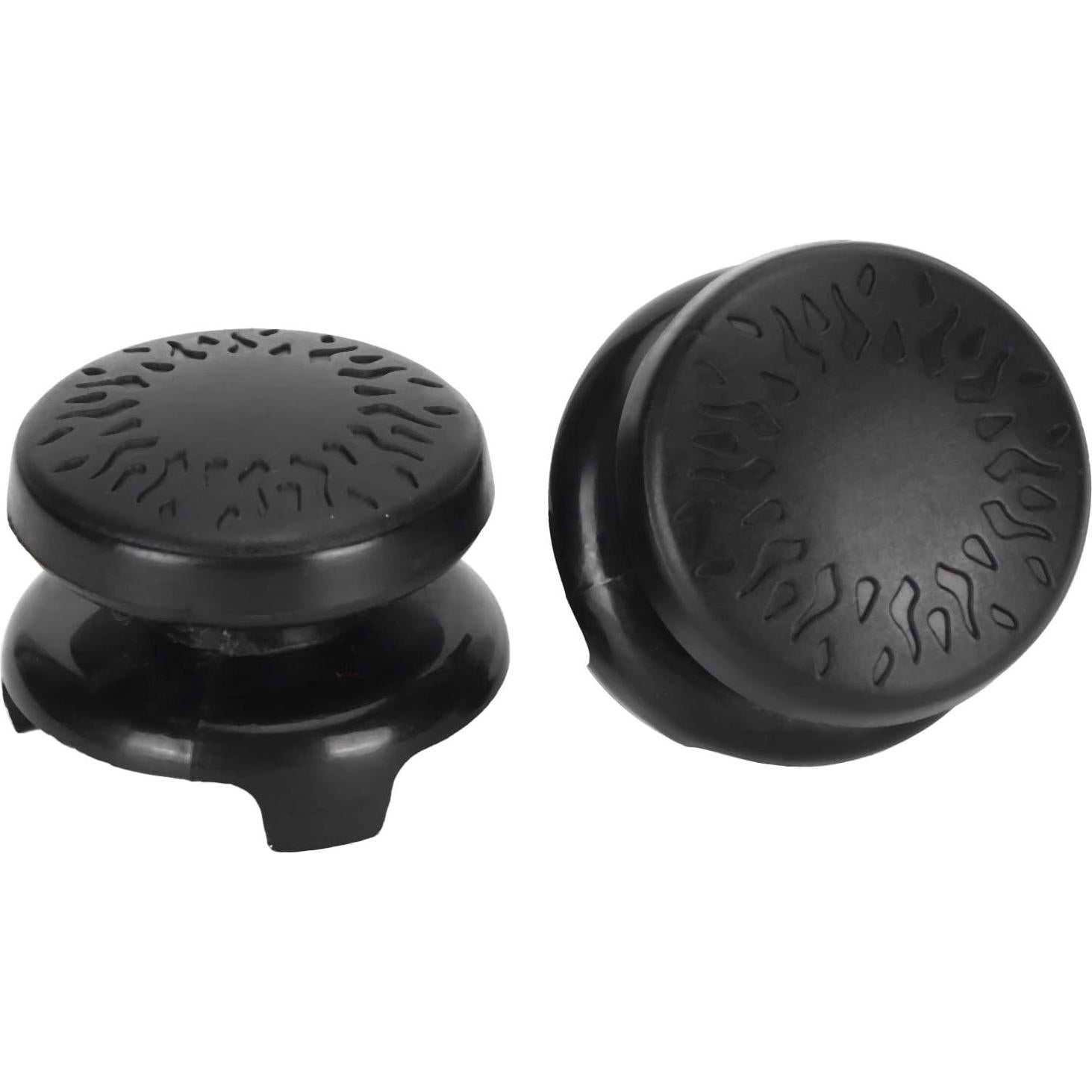 for Controller Grip, for Thumbsticks Grips, 2PCS Thumbstick Soft Silicone Cover Grip Stick Joystick Controller Gamepad Key Cap for (Black)