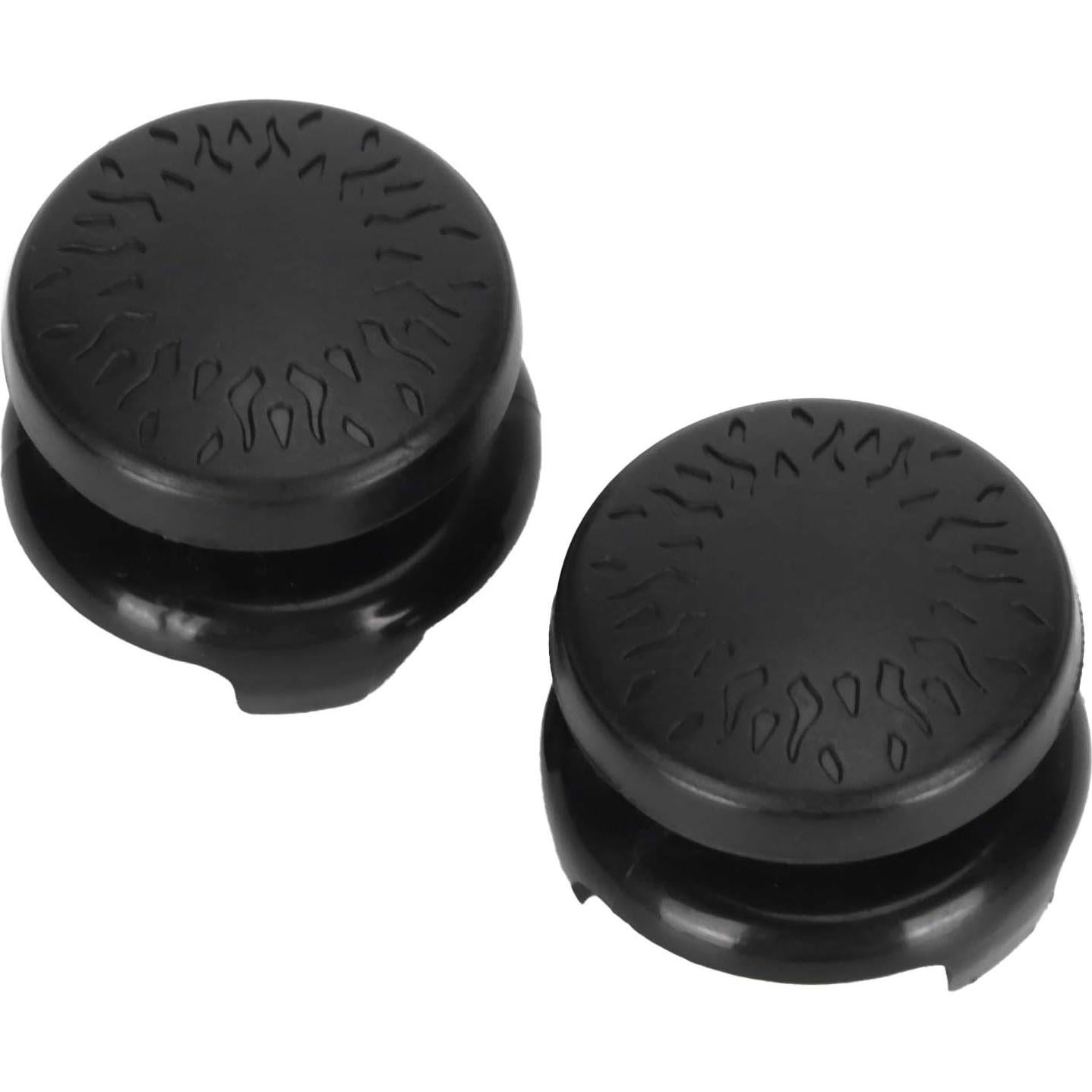 for Controller Grip, for Thumbsticks Grips, 2PCS Thumbstick Soft Silicone Cover Grip Stick Joystick Controller Gamepad Key Cap for (Black)