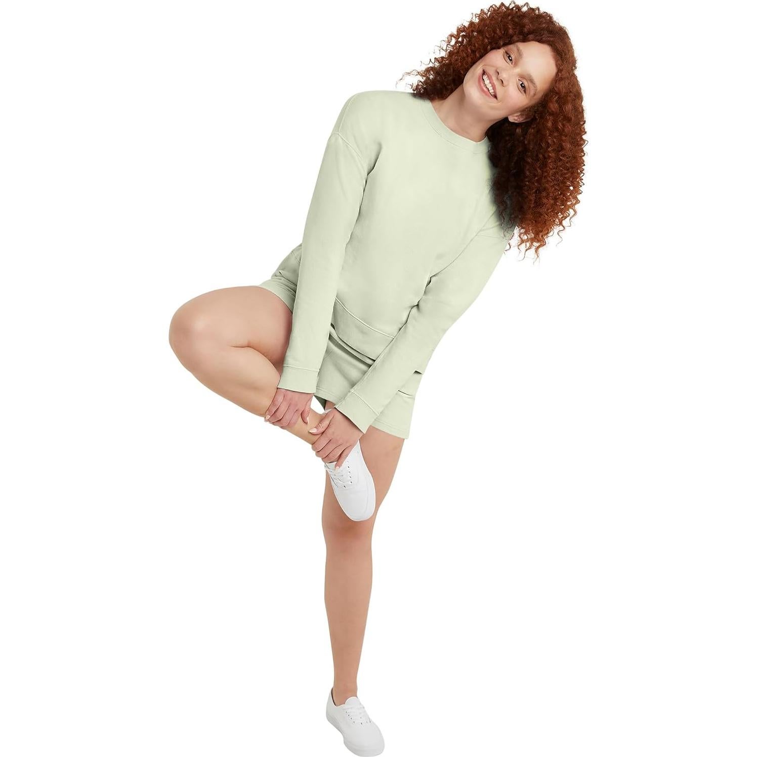 Sudadera de mujer Hanes Originals felpa ligera Lima Chic