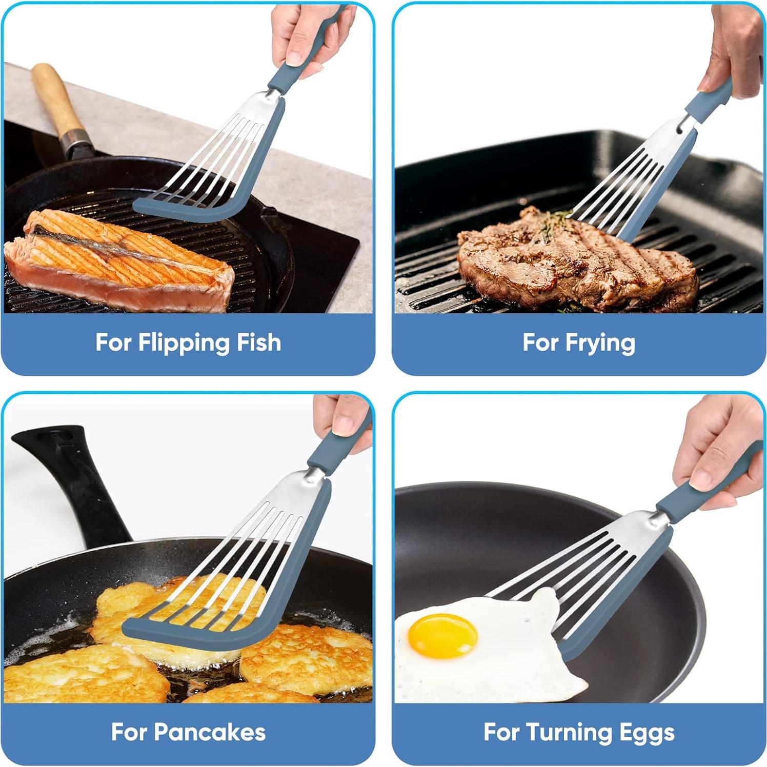 Espátula de Silicona Maywe Tanso 33.3cm Antiadherente Azul