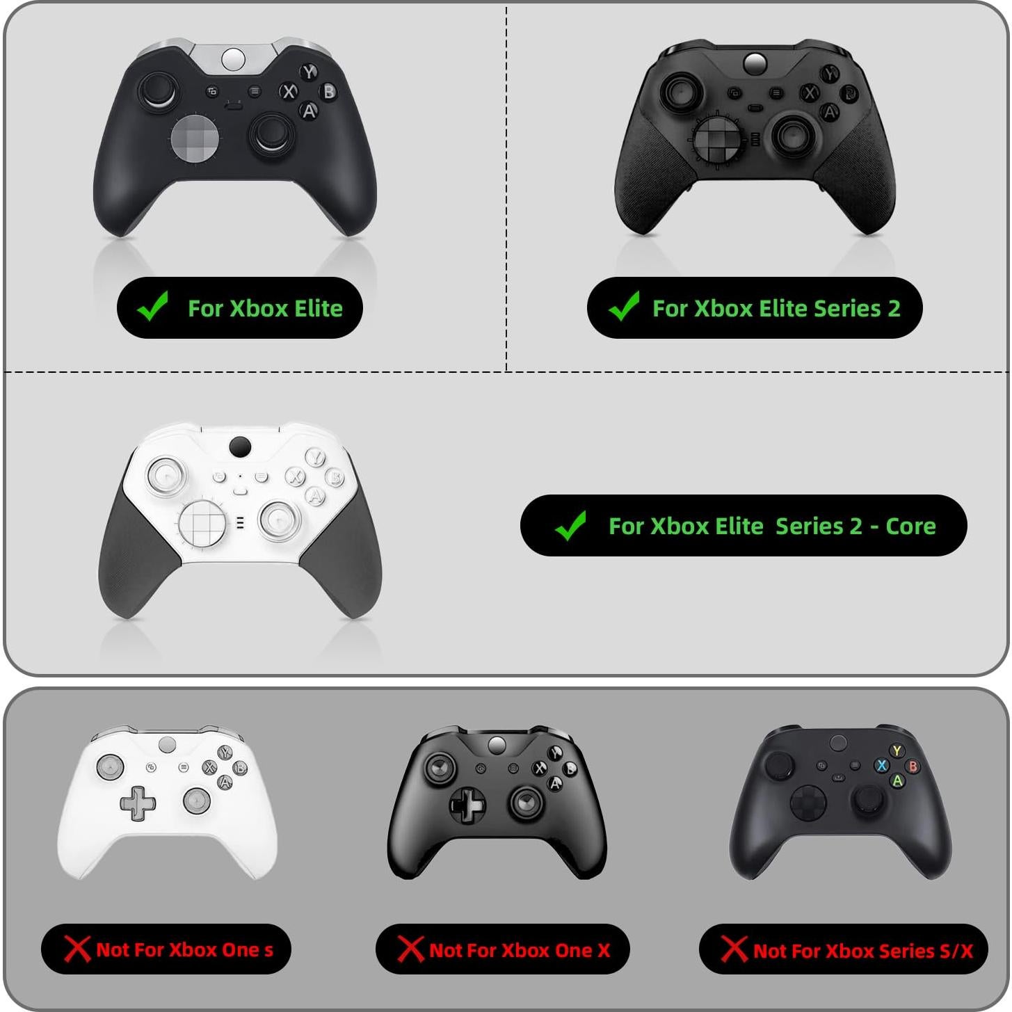 DUXICEPIN Kit 4 Palas Xbox Elite Series 1 y 2 Accesorios