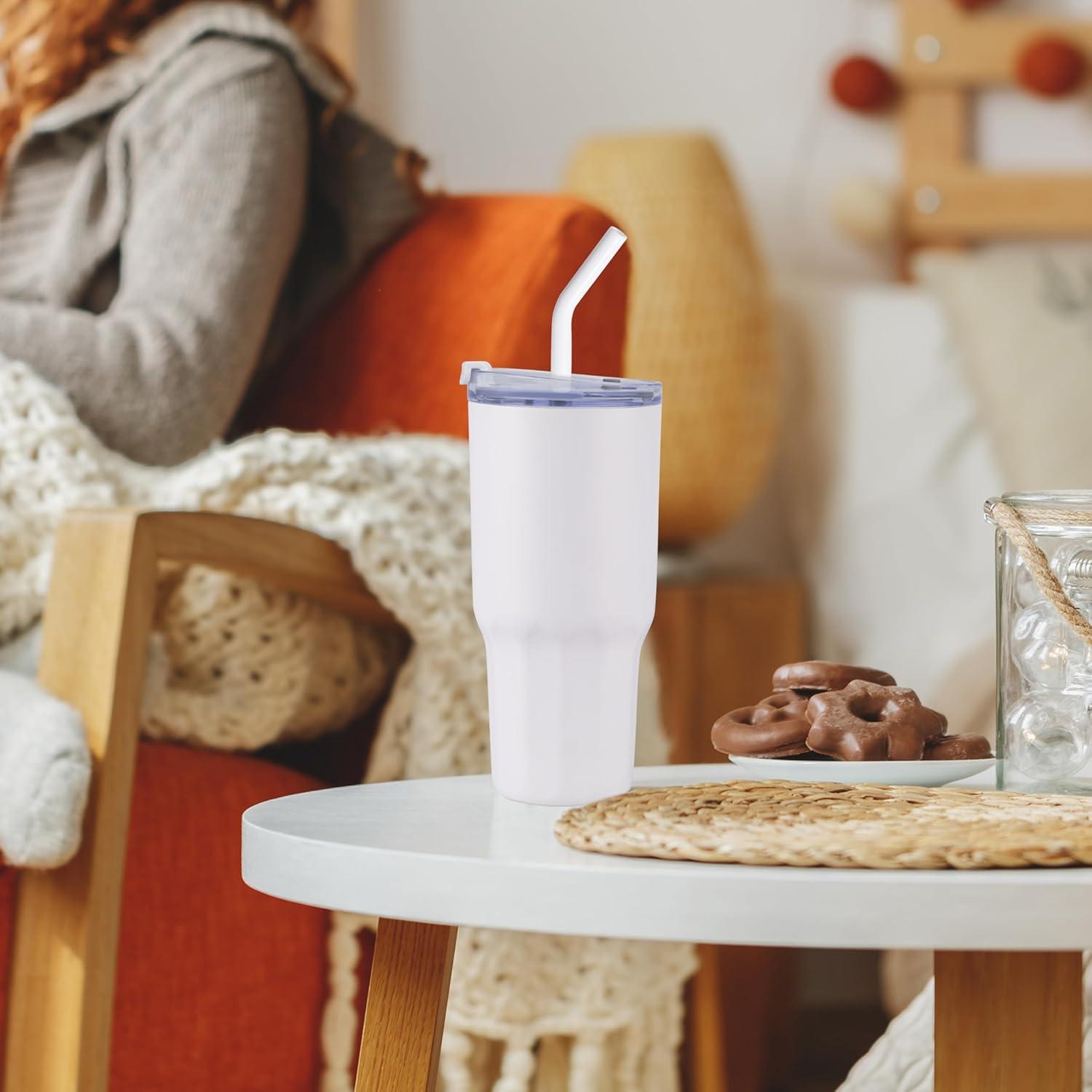 Vaso Térmico VEGOND 30oz Acero Inoxidable Aislado Blanco