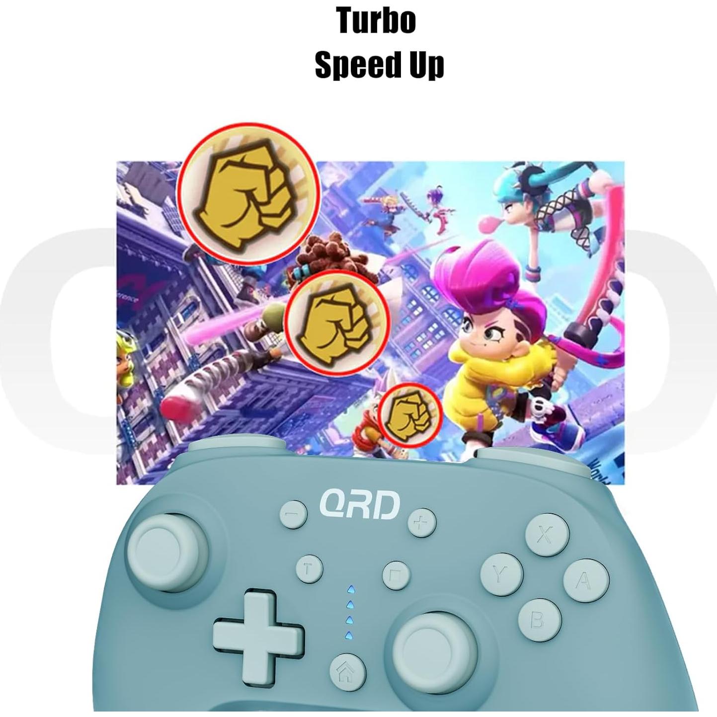 Controlador Inalámbrico QRD Junior E5 Azul para Switch y PC