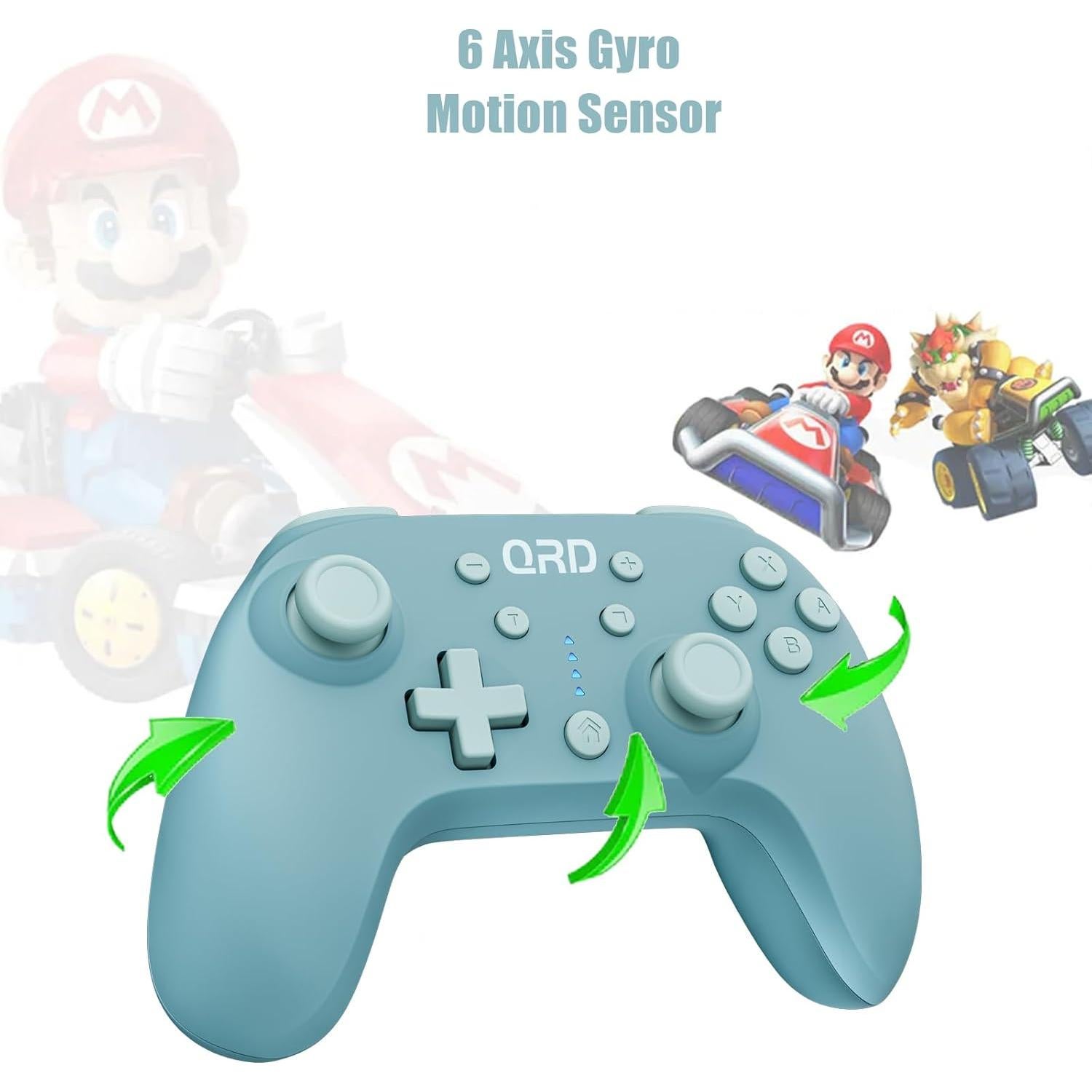 Controlador Inalámbrico QRD Junior E5 Azul para Switch y PC