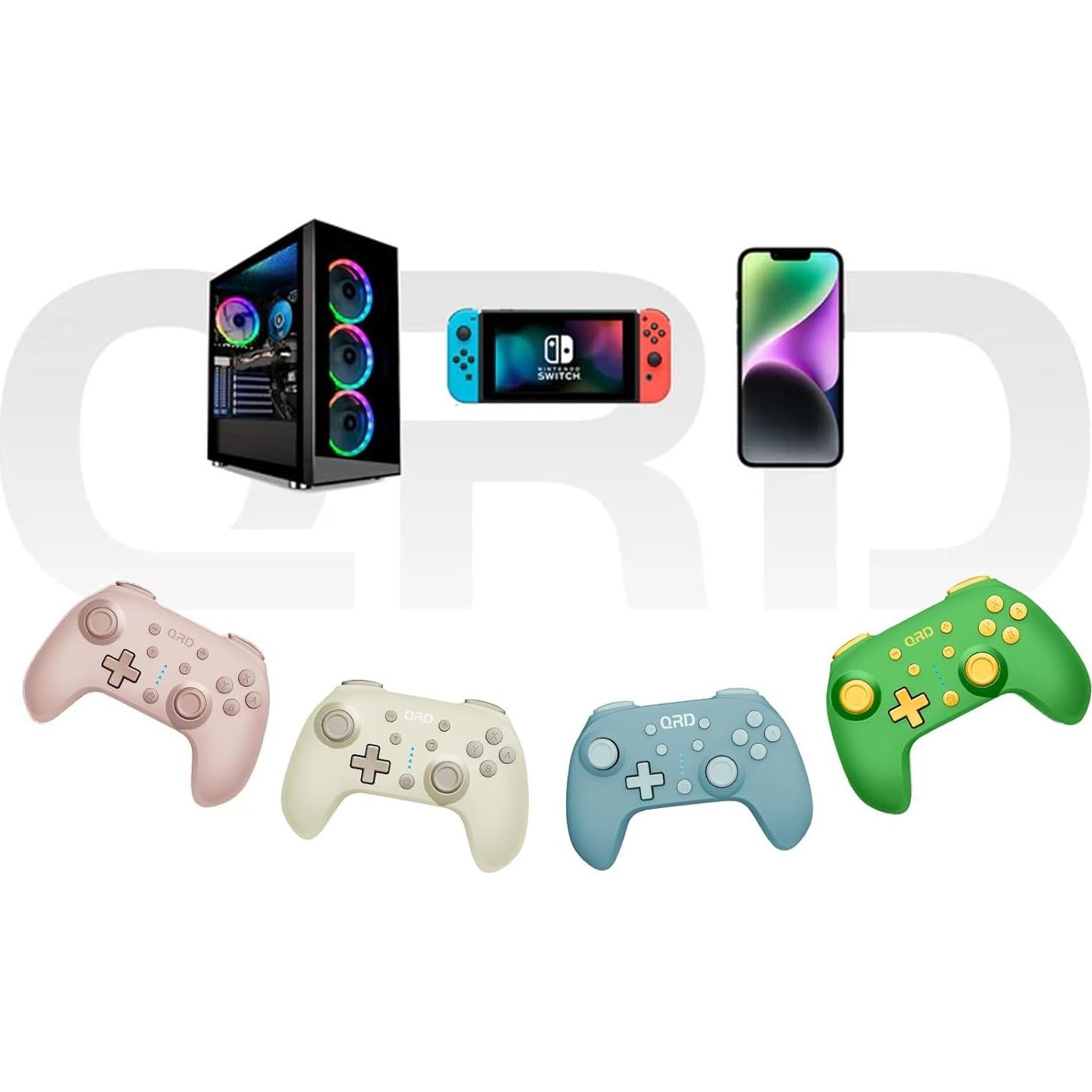 Controlador Inalámbrico QRD Junior E5 Azul para Switch y PC