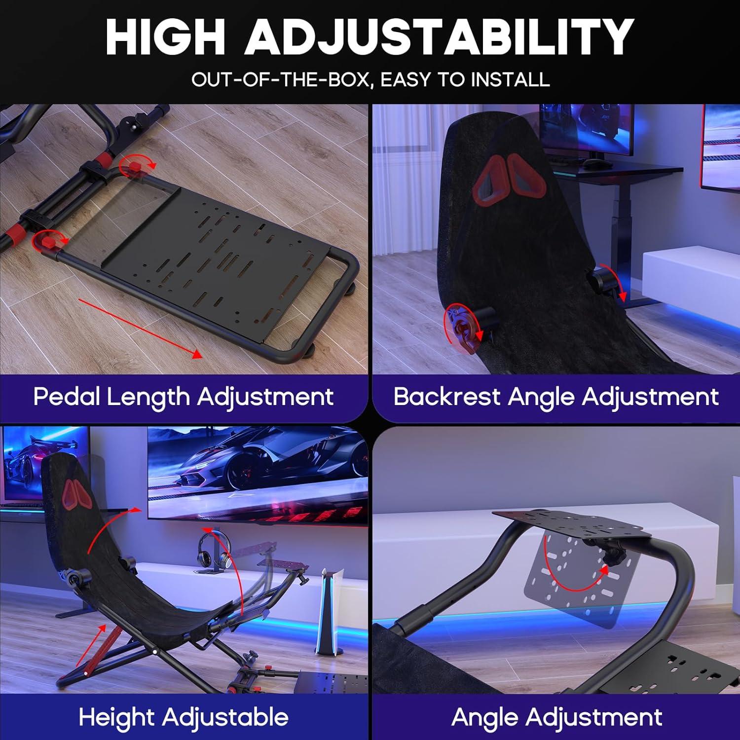 Cockpit Simulador de Carreras DIWANGUS Plegable para Volante