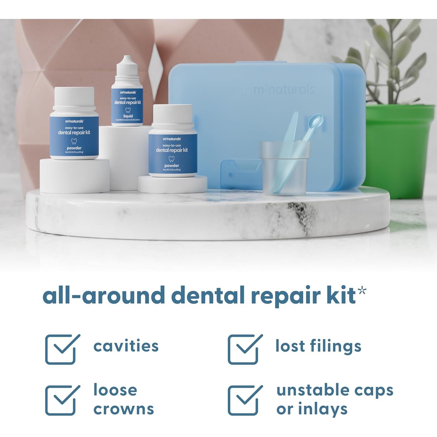 Kit de Reparación Dental M3 Naturals - Relleno Temporal para Dientes