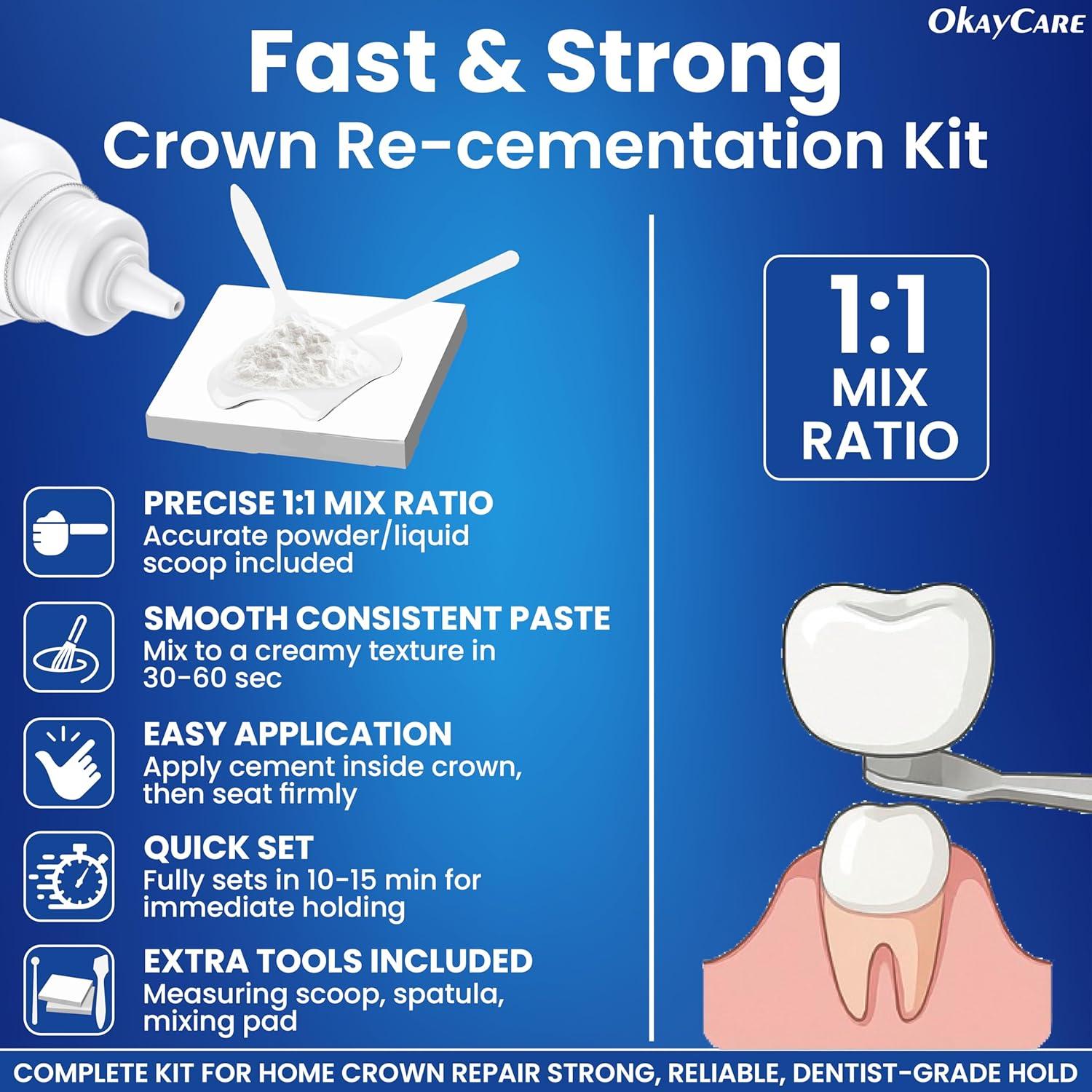 Cemento Dental de Óxido de Zinc Eugenol - Kit Reparación 15ml