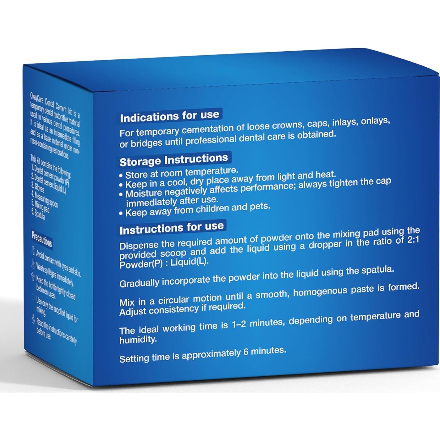 Cemento Dental de Óxido de Zinc Eugenol - Kit Reparación 15ml