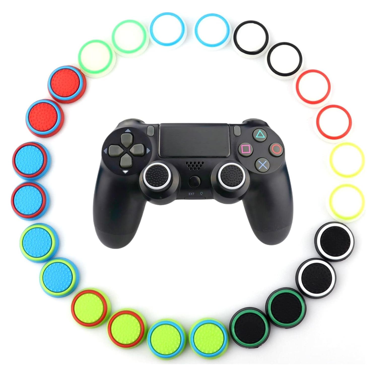 24 Tapas de Agarre de Pulgar Silicona Cabuas para PS5/PS4/Xbox