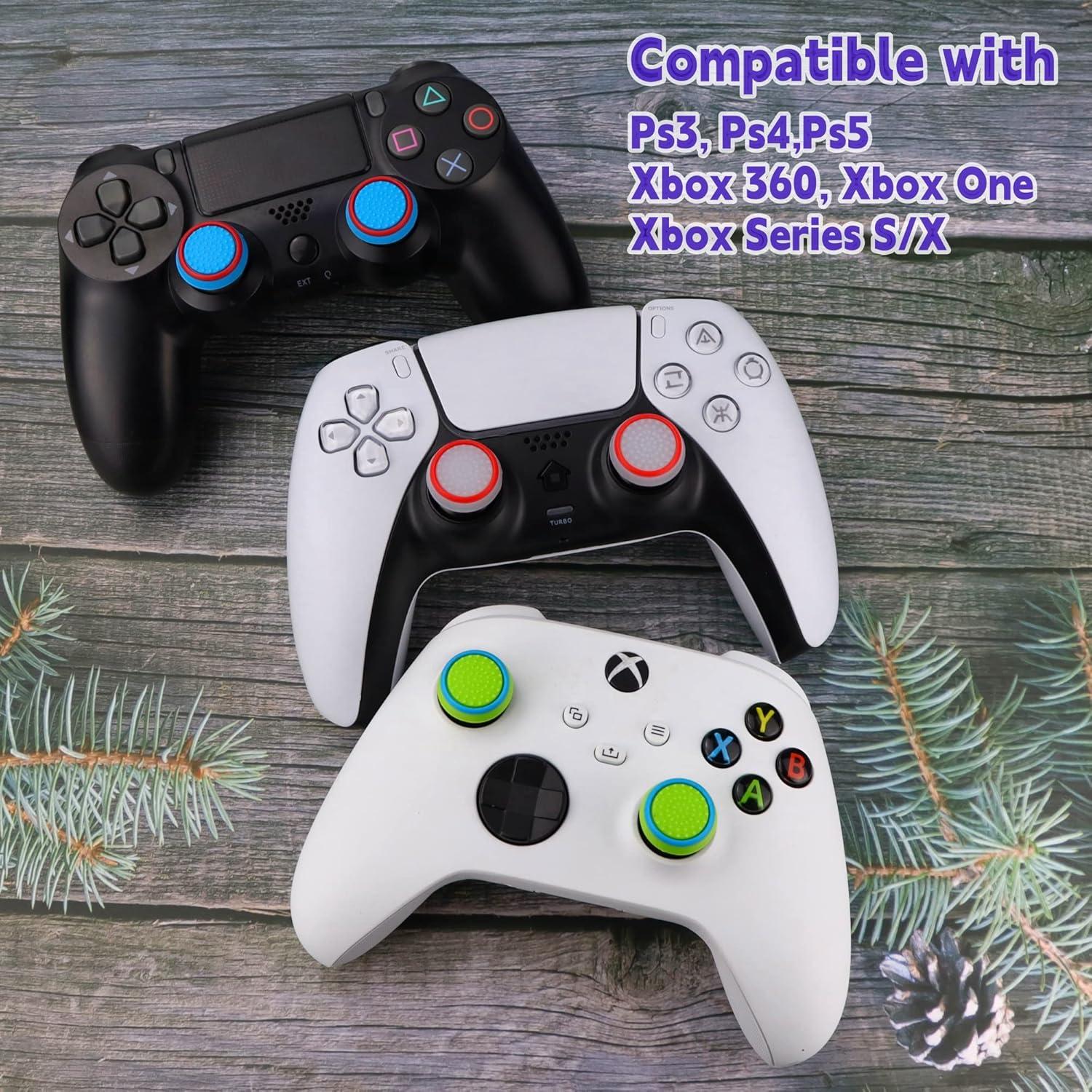 24 Tapas de Agarre de Pulgar Silicona Cabuas para PS5/PS4/Xbox