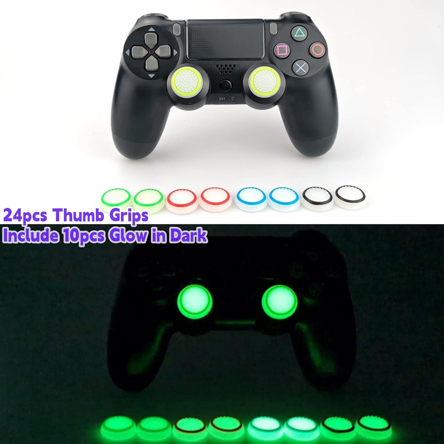 24 Tapas de Agarre de Pulgar Silicona Cabuas para PS5/PS4/Xbox