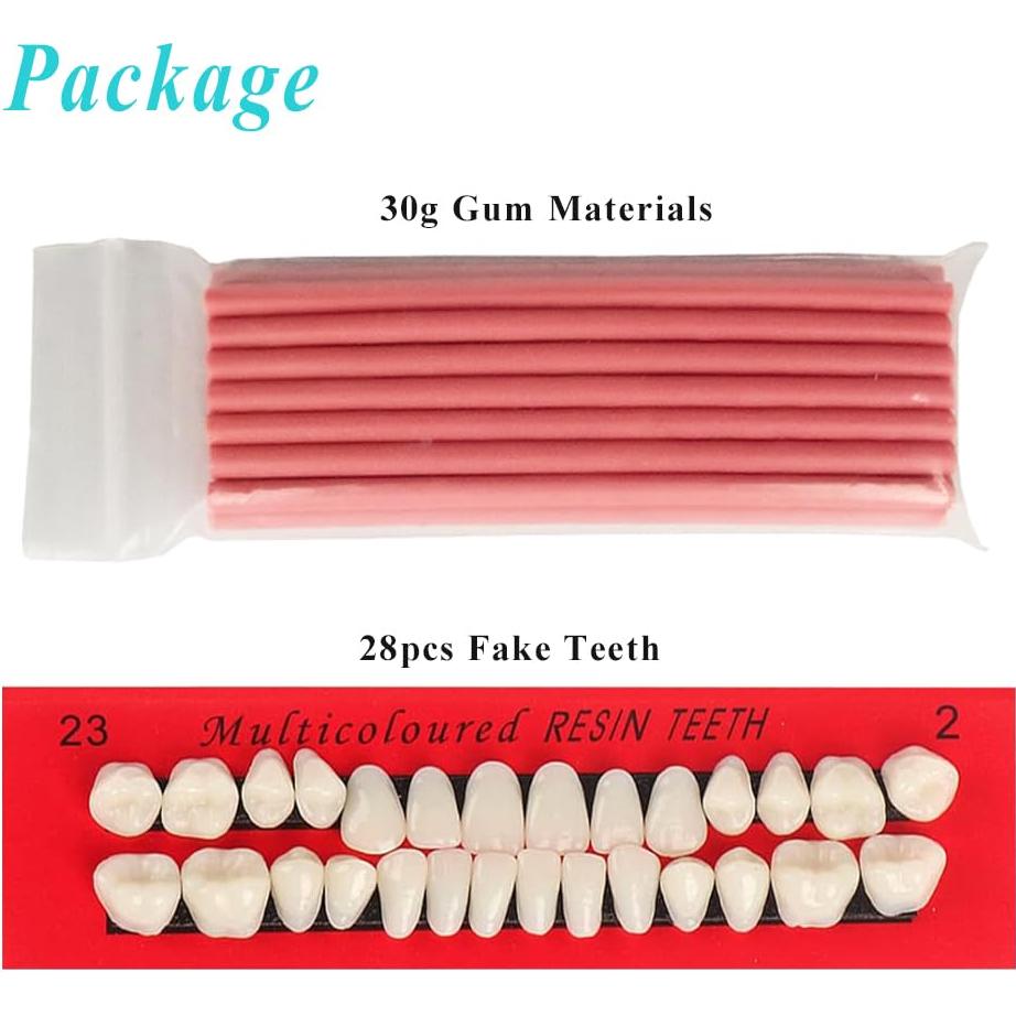 Kit de Dientes Falsos DIY Longkason - Dentadura Completa y Parcial