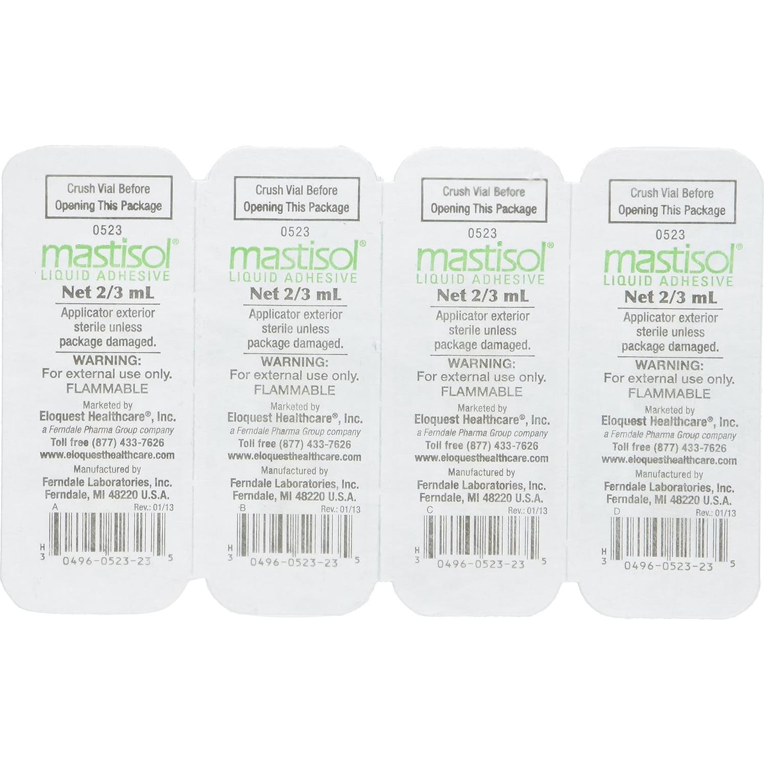 Adhesivo Médico Líquido Mastisol 4 Frascos 2/3 mL