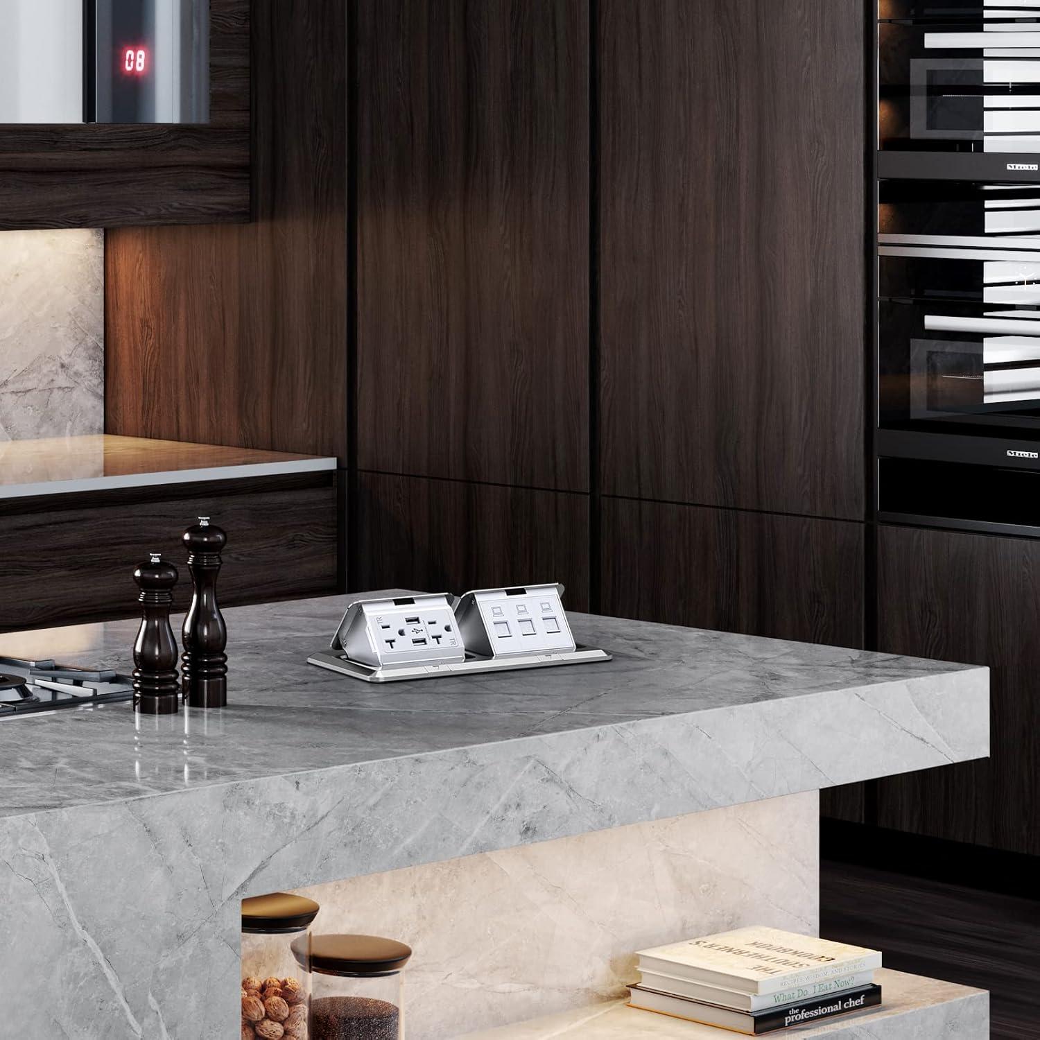 Caja de Salida Eléctrica de Piso KYHSHJ 20A con USB y RJ45