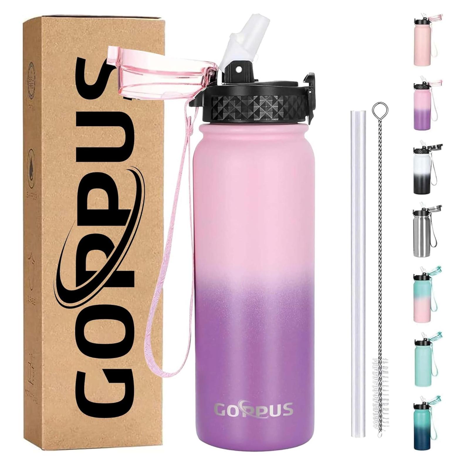 Botella de Agua GOPPUS 591 ml Doble Pared Rosa Púrpura