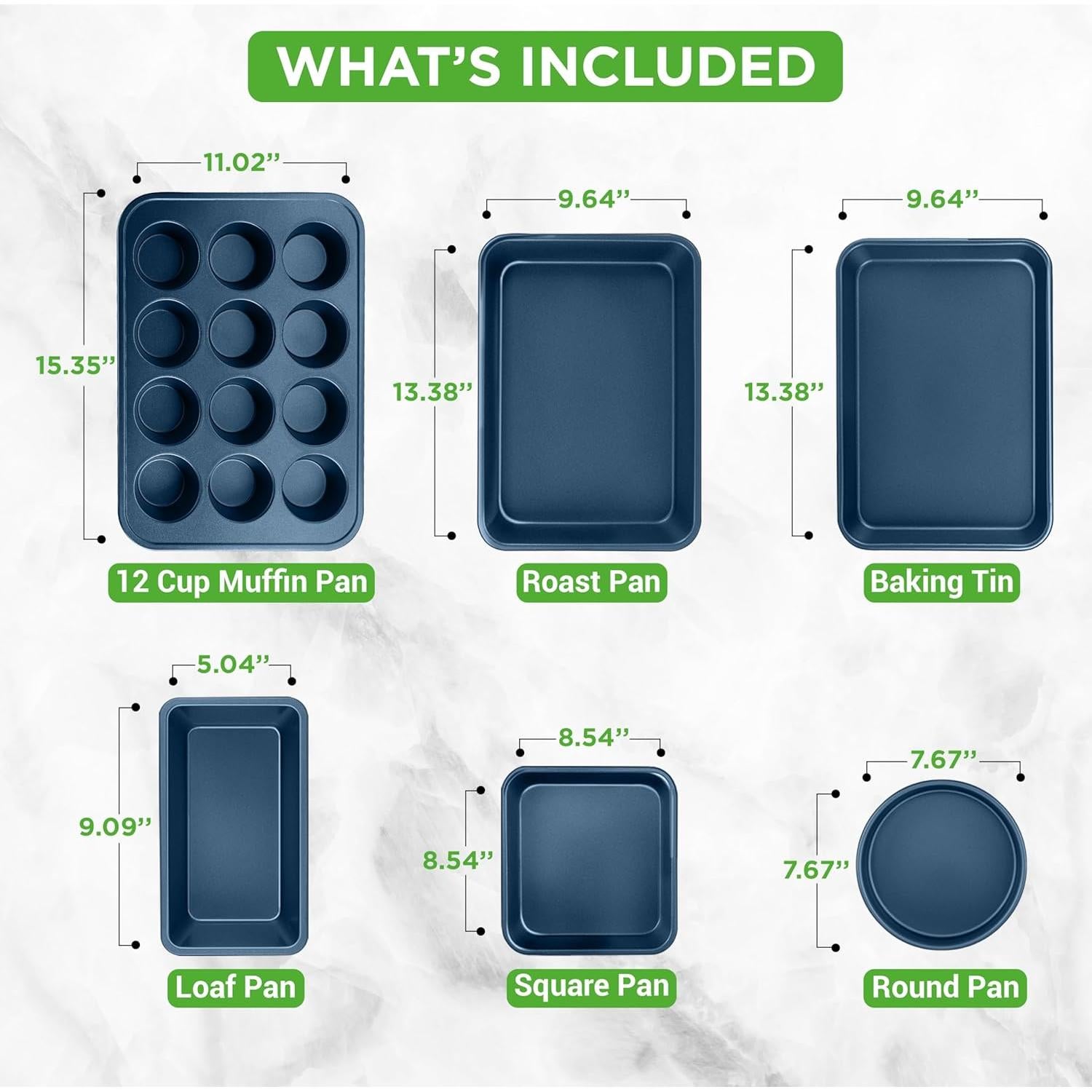 Juego de Cocina NutriChef 20 Piezas Antiadherentes Azul