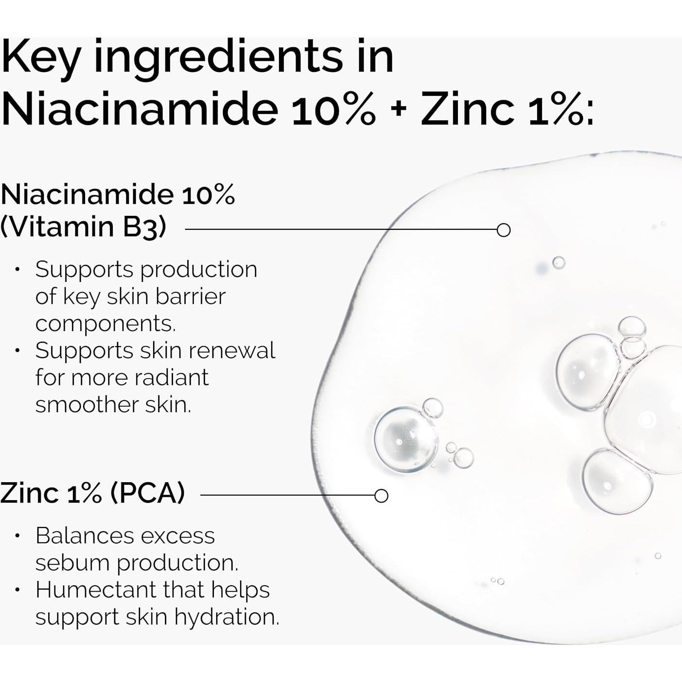 Suero El Ordinario Niacinamida 10% + Zinc 1% 30ml