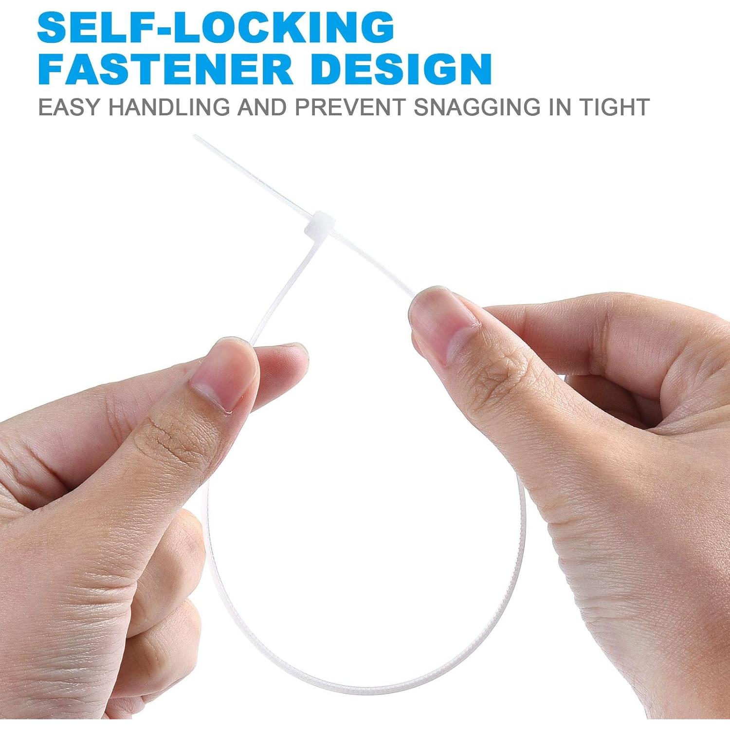 100 Bridas de Nylon Blancas Hmrope 30 cm Alta Resistencia