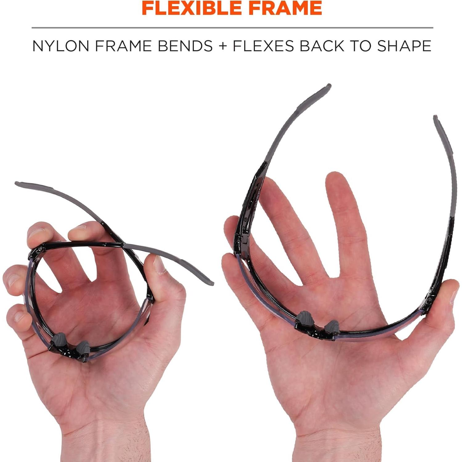 Gafas de Seguridad Ergodyne Skullerz DAGR - Marco Negro, Lente Amarillo