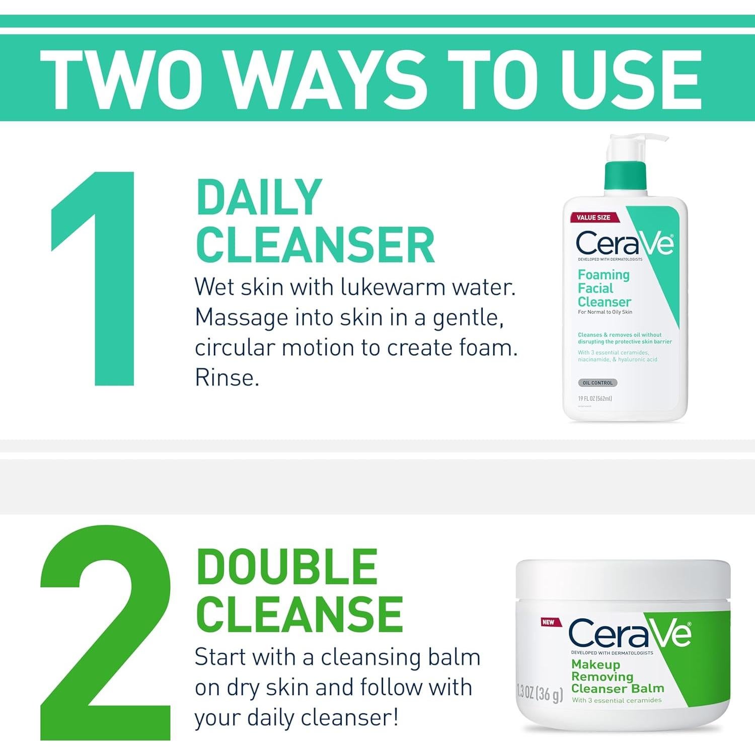 CeraVe Limpiador Facial Espumoso 473ml Piel Grasa Sin Fragancia