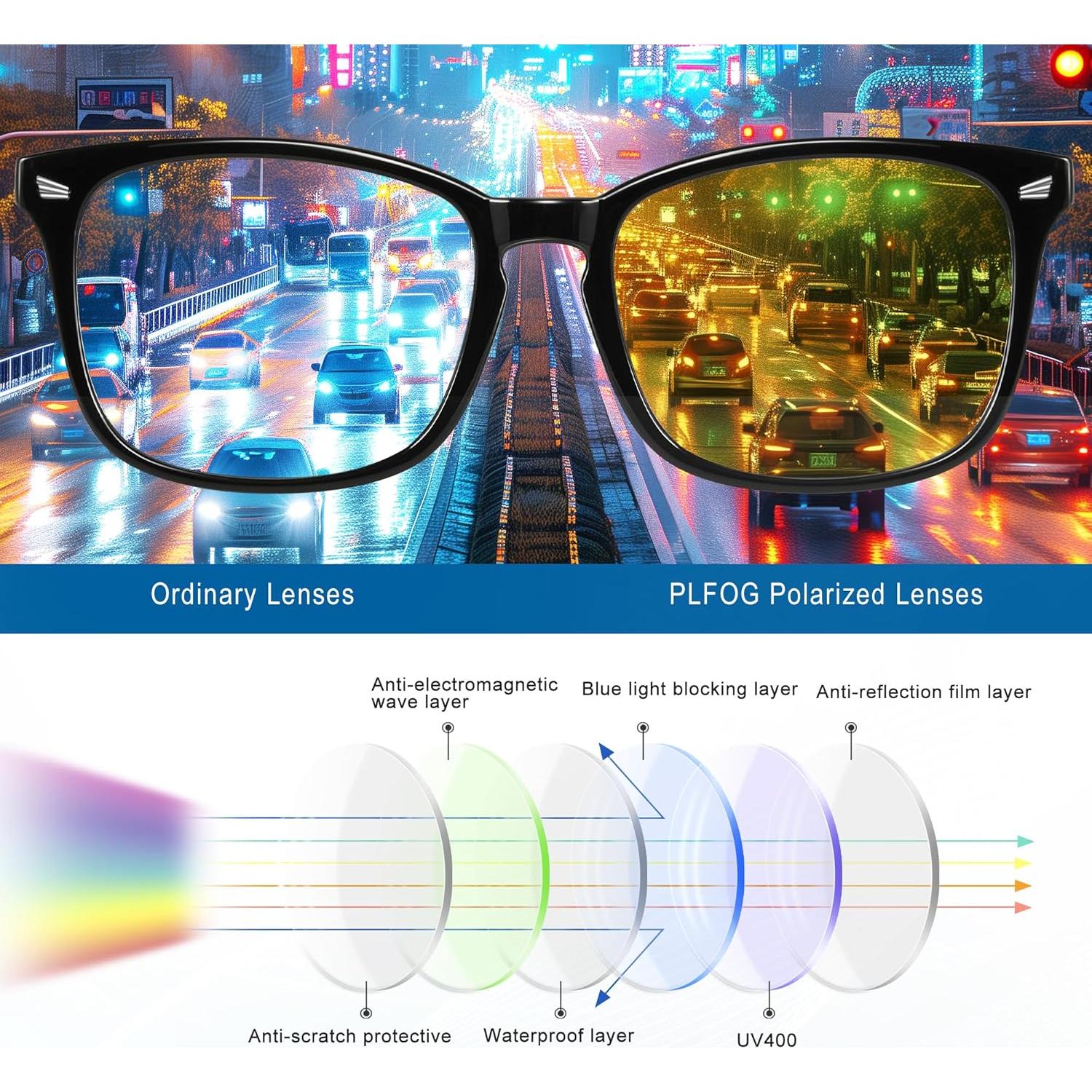 Gafas de Conducción Nocturna Polarizadas Amarillas Unisex
