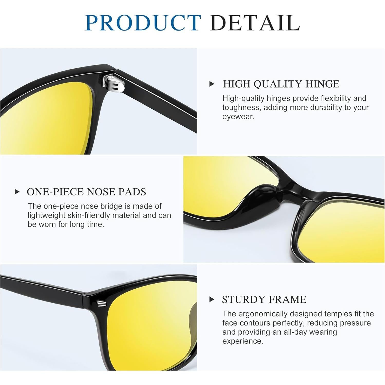 Gafas de Conducción Nocturna Polarizadas Amarillas Unisex