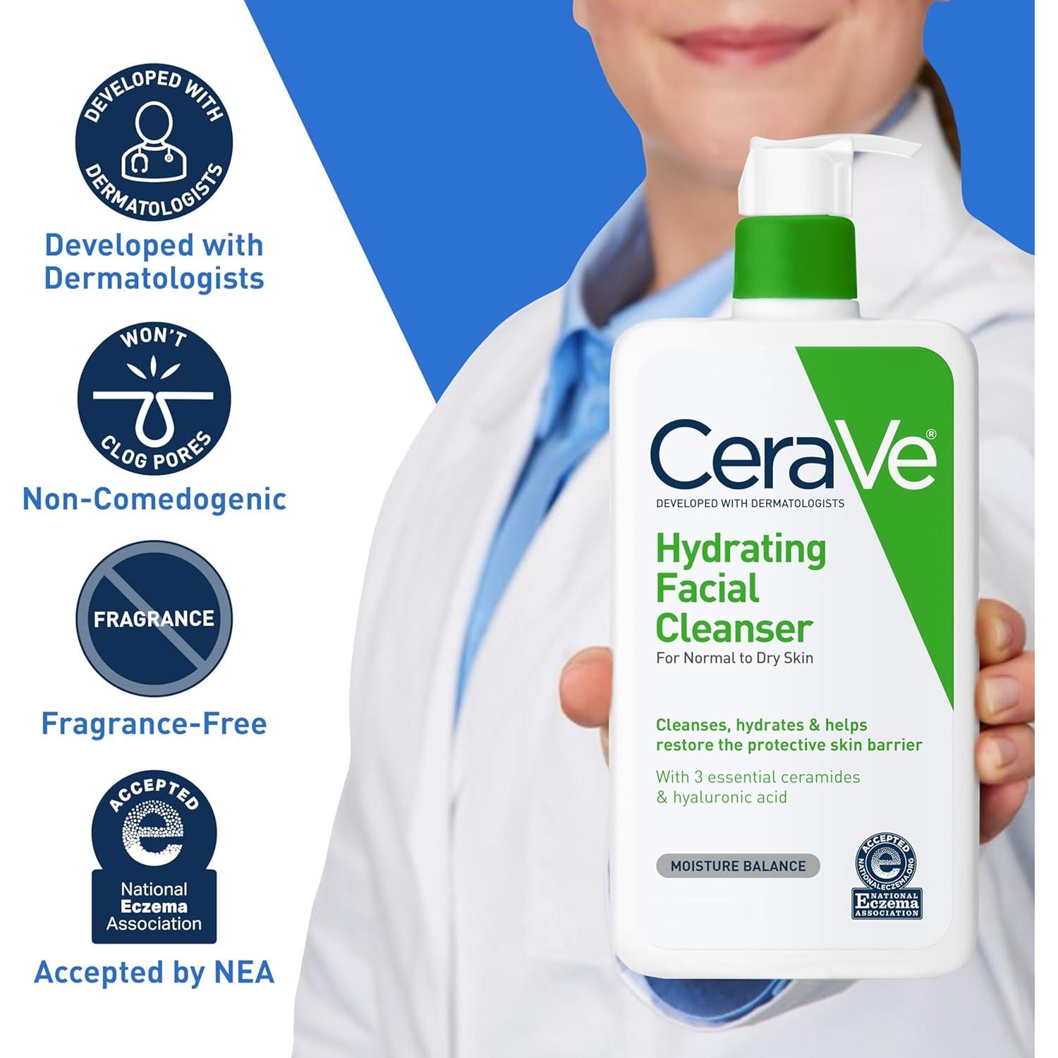 CeraVe Limpiador Facial Hidratante 473ml Piel Seca Ceramidas