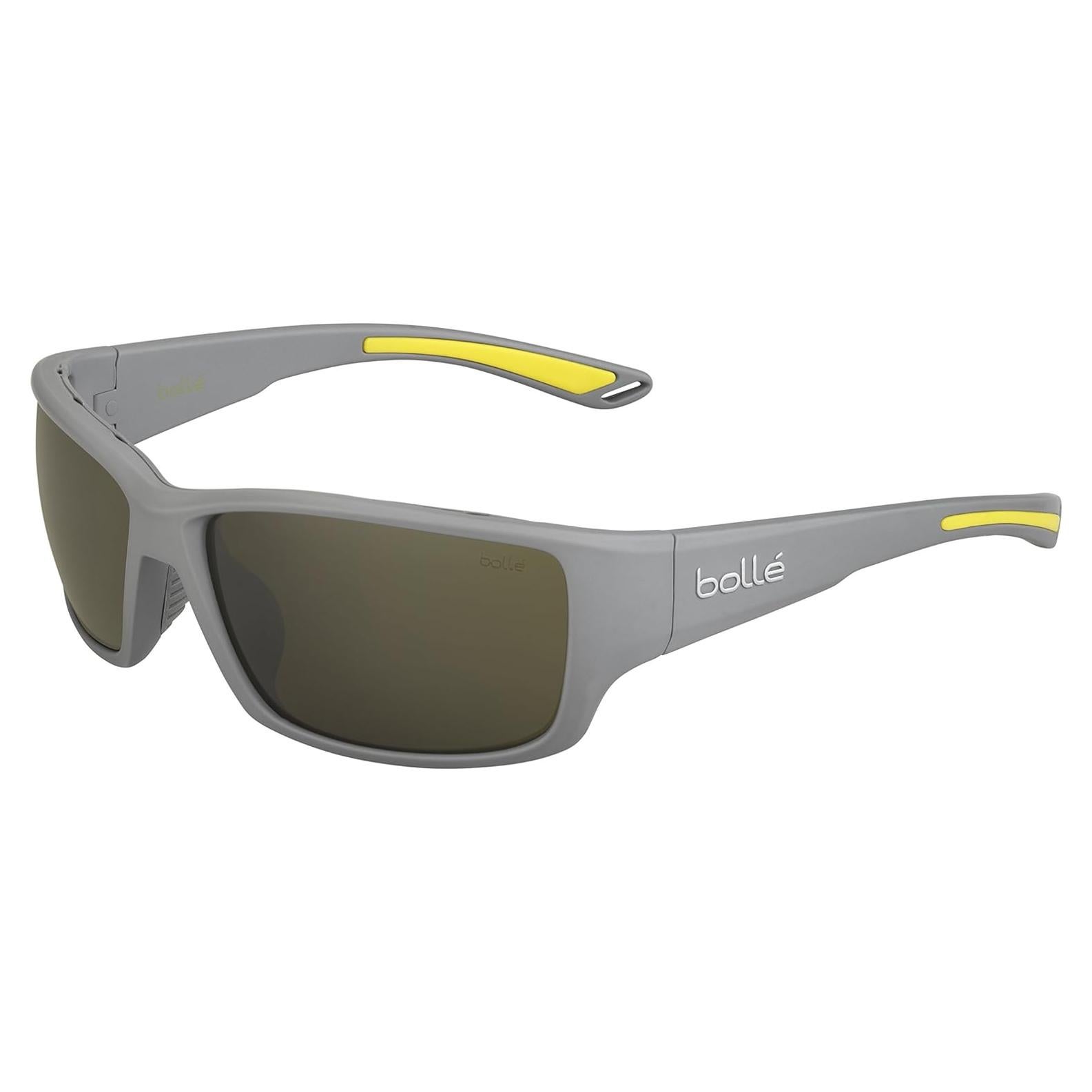 Gafas de sol Bolle Kayman gris mate amarillo - Lente 100 Gun