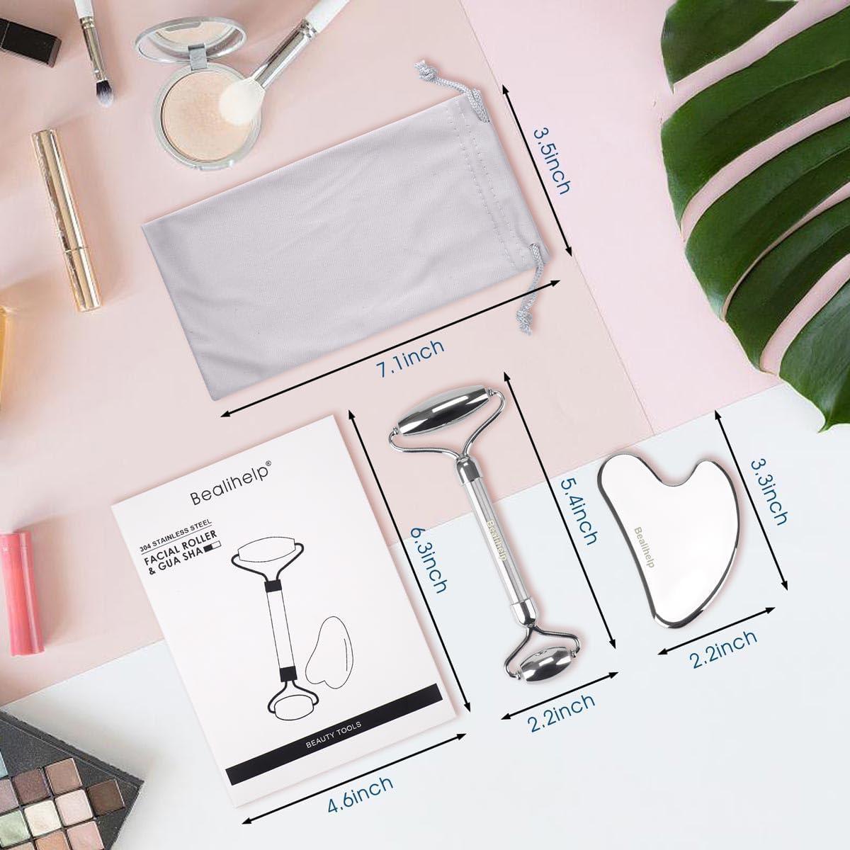 Rodillo Facial Bealihelp Acero Inoxidable Masajeador