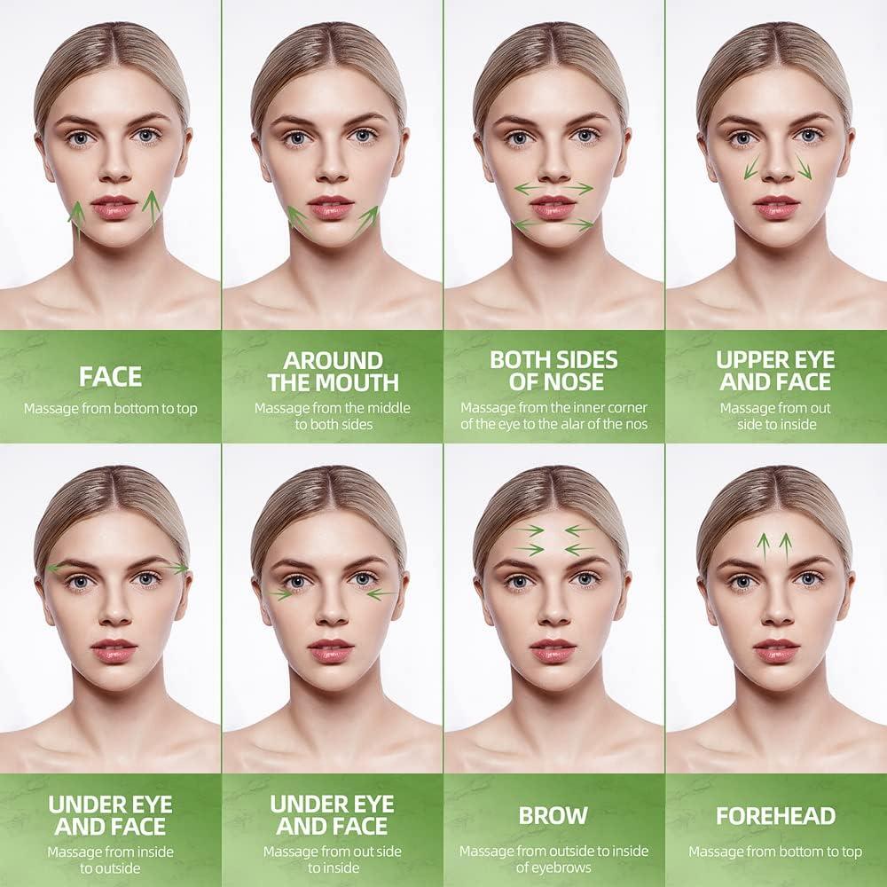 Juego de Rodillo de Jade Natural 3 en 1 SUPTEC Rosa