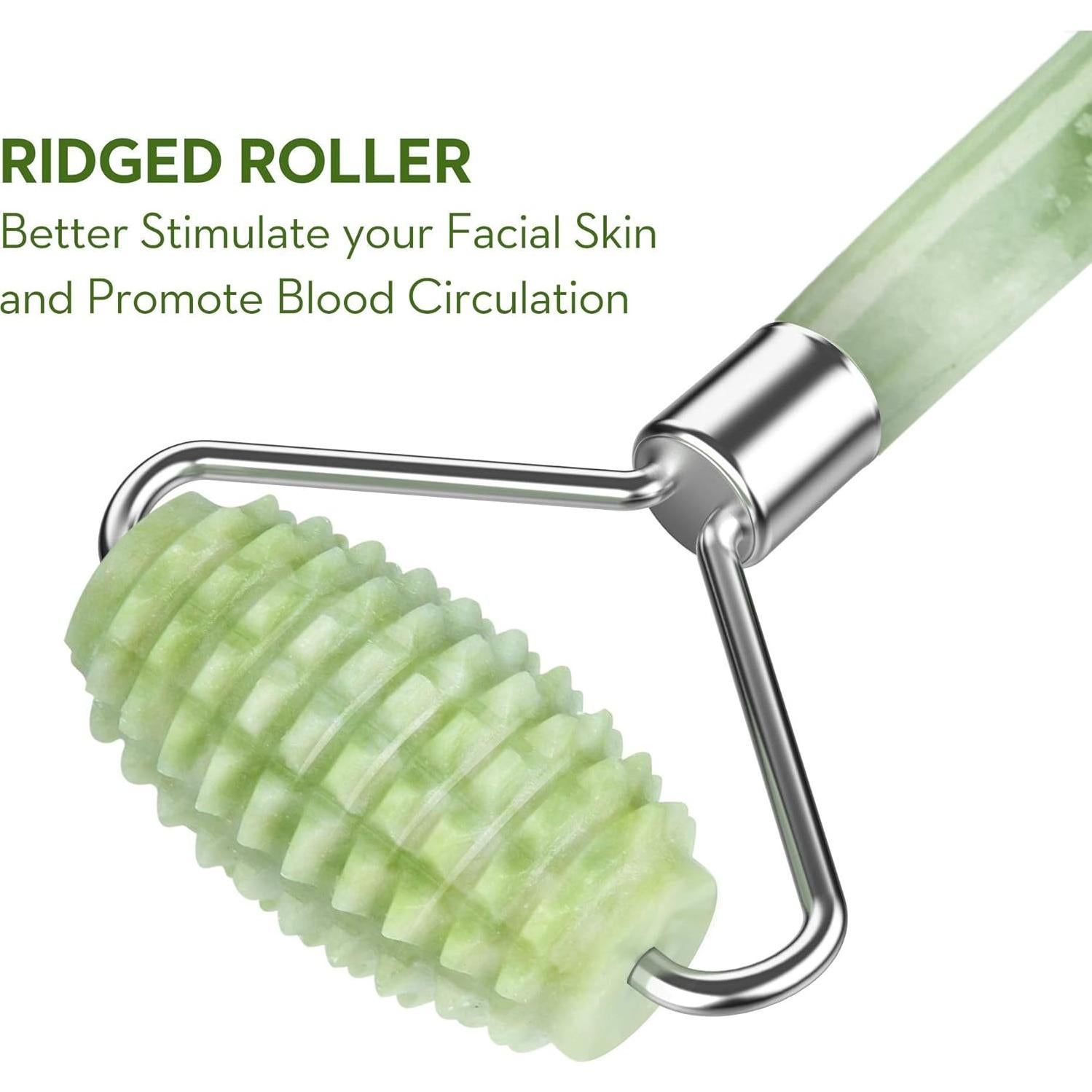 Rodillo de Jade Kimkoo 3 en 1 Masaje Facial Antienvejecimiento