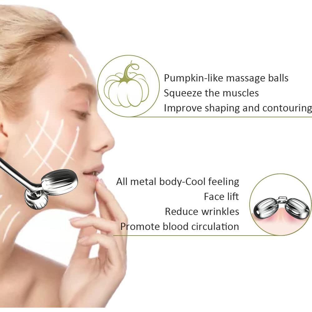 Conjunto Gua Sha y Rodillo Facial Yeamon Acero Inoxidable
