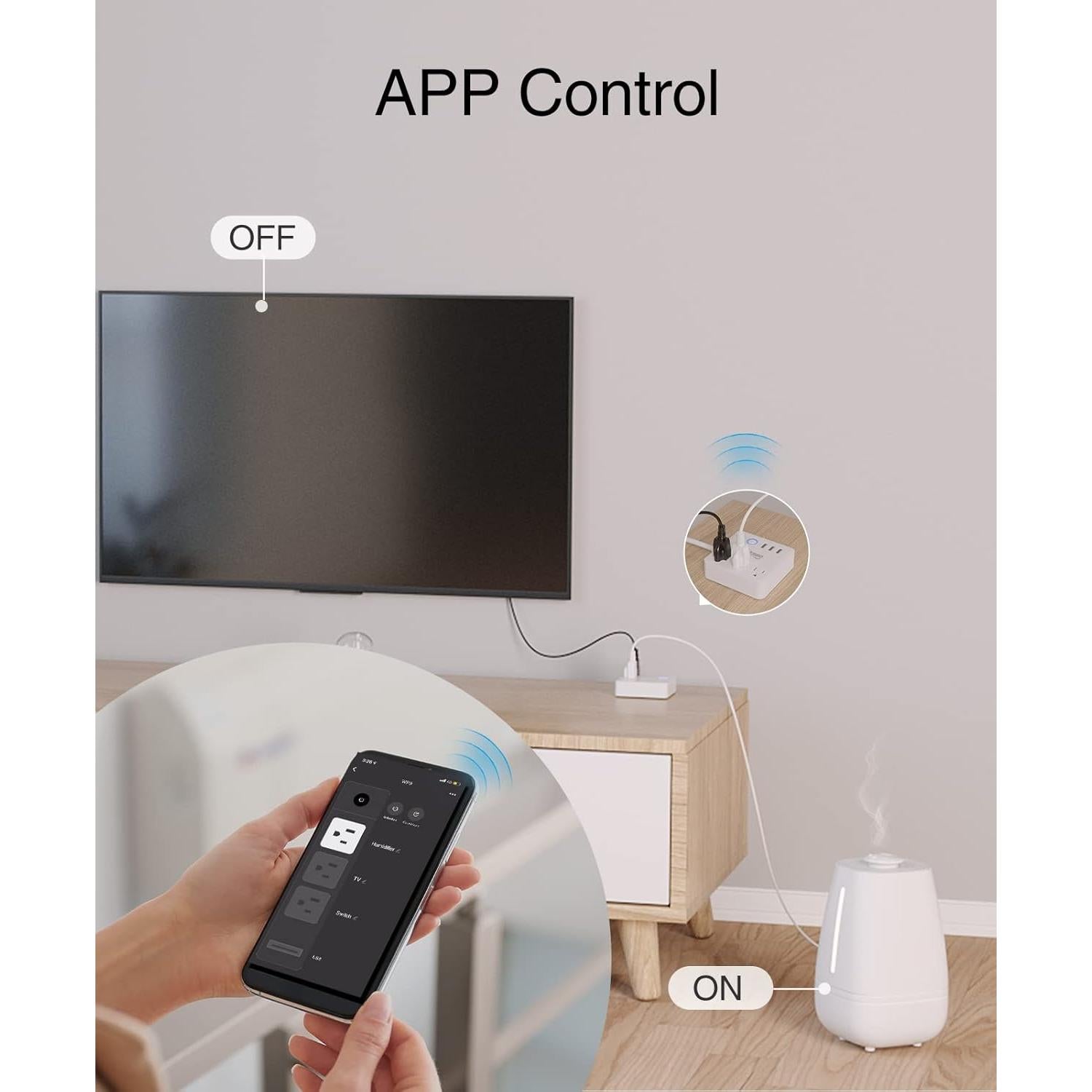 Regleta Inteligente GHome WP9-WH con 3 USB y Control WiFi