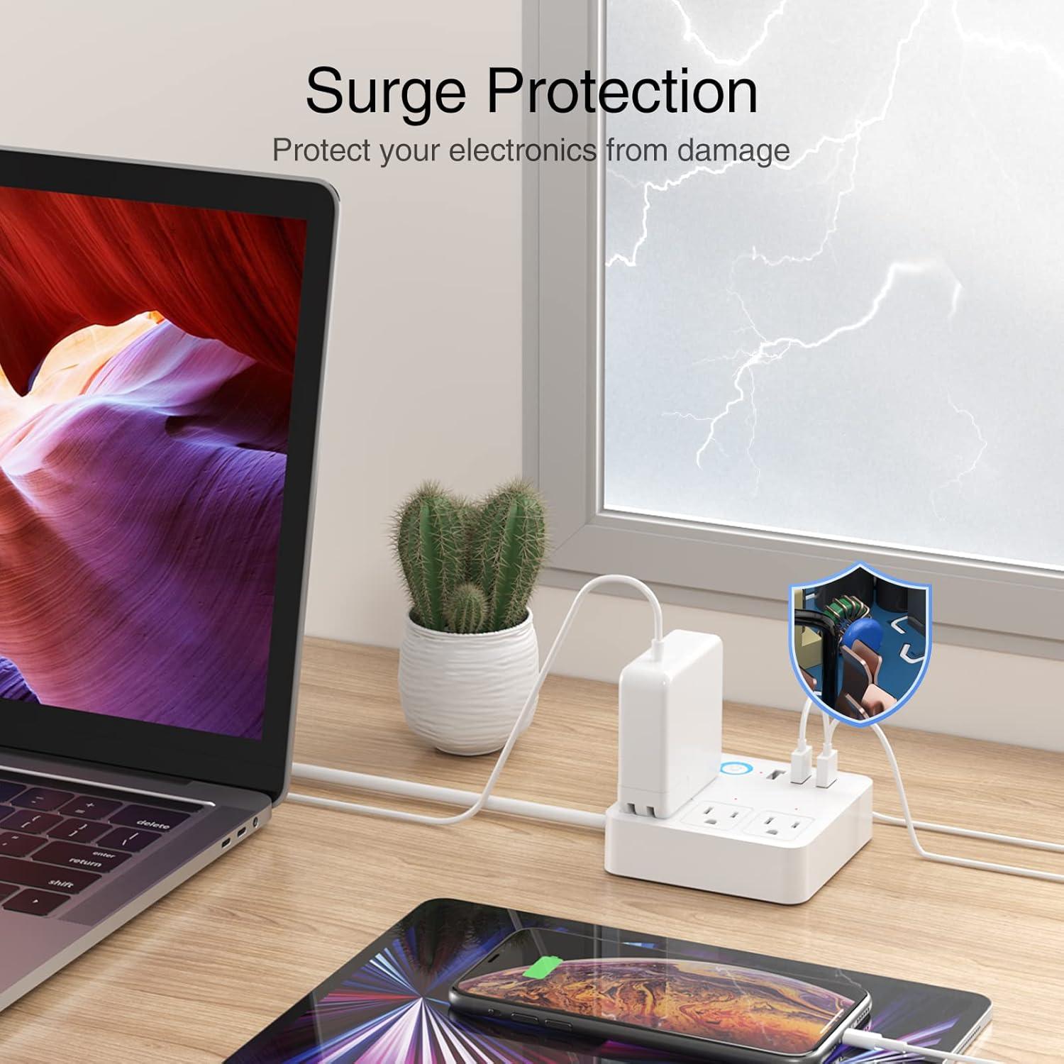 Regleta Inteligente GHome WP9-WH con 3 USB y Control WiFi
