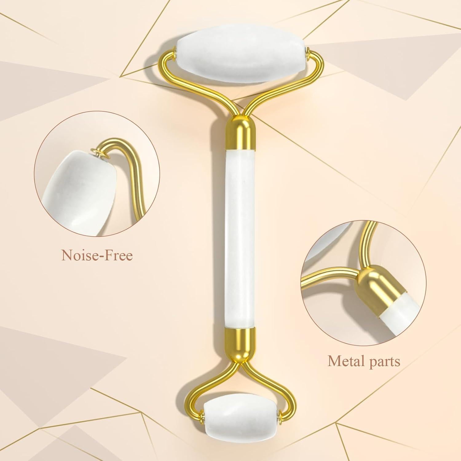 Juego de Masaje Facial Gua Sha y Rodillo de Jade YLTNEUQER