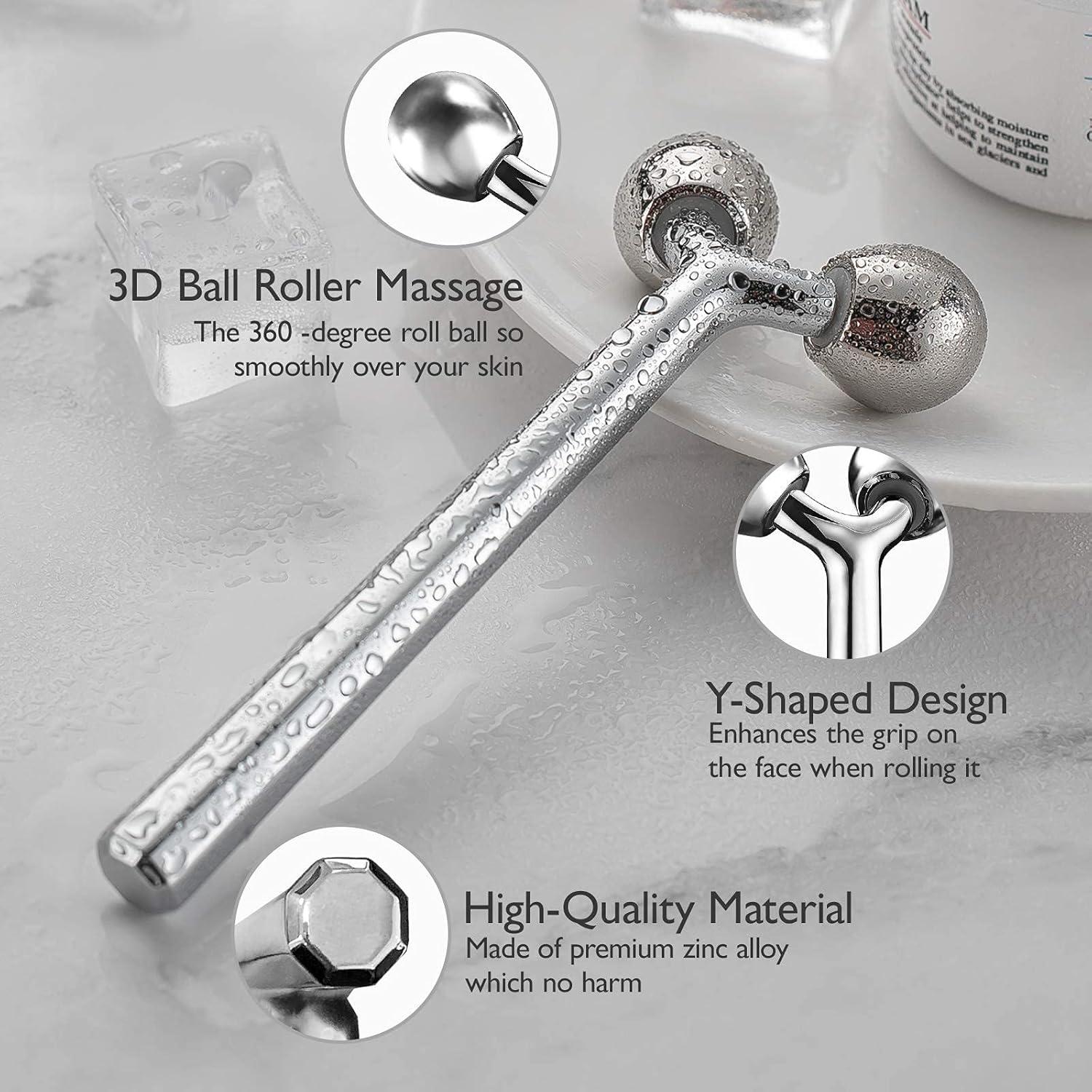 Rodillo Facial Tekson 3D Antienvejecimiento Zinc 17.78cm