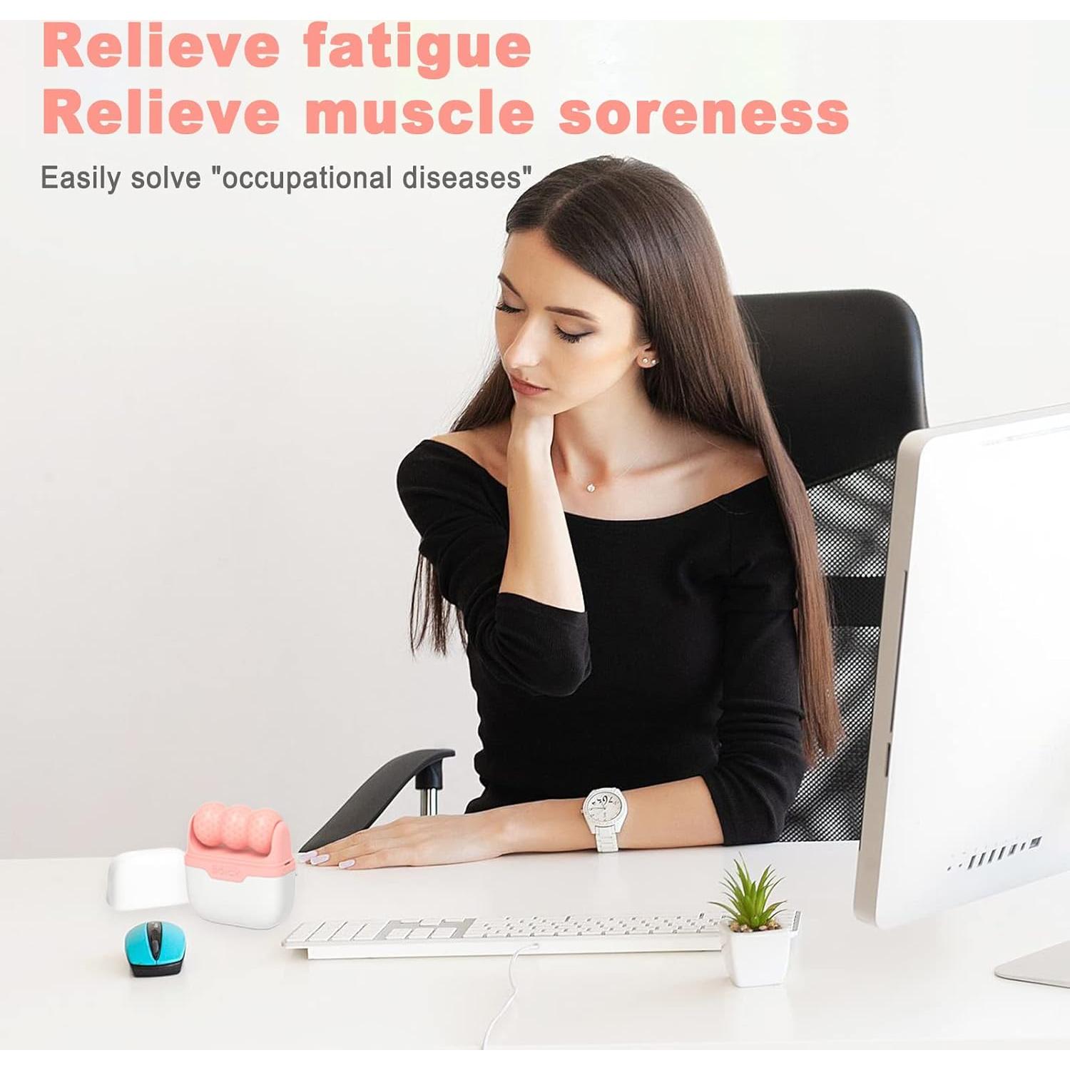 Rodillo de Hielo Facial Leeshine 2 en 1 Rosa Portátil