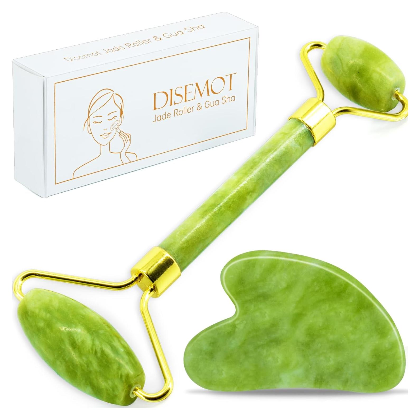 Rodillo de Jade Disemot y Gua Sha Facial Antienvejecimiento